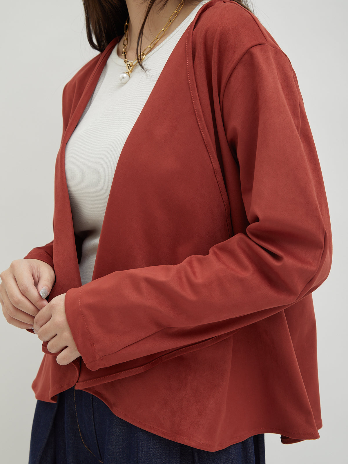 Mahya Suede Cardigan