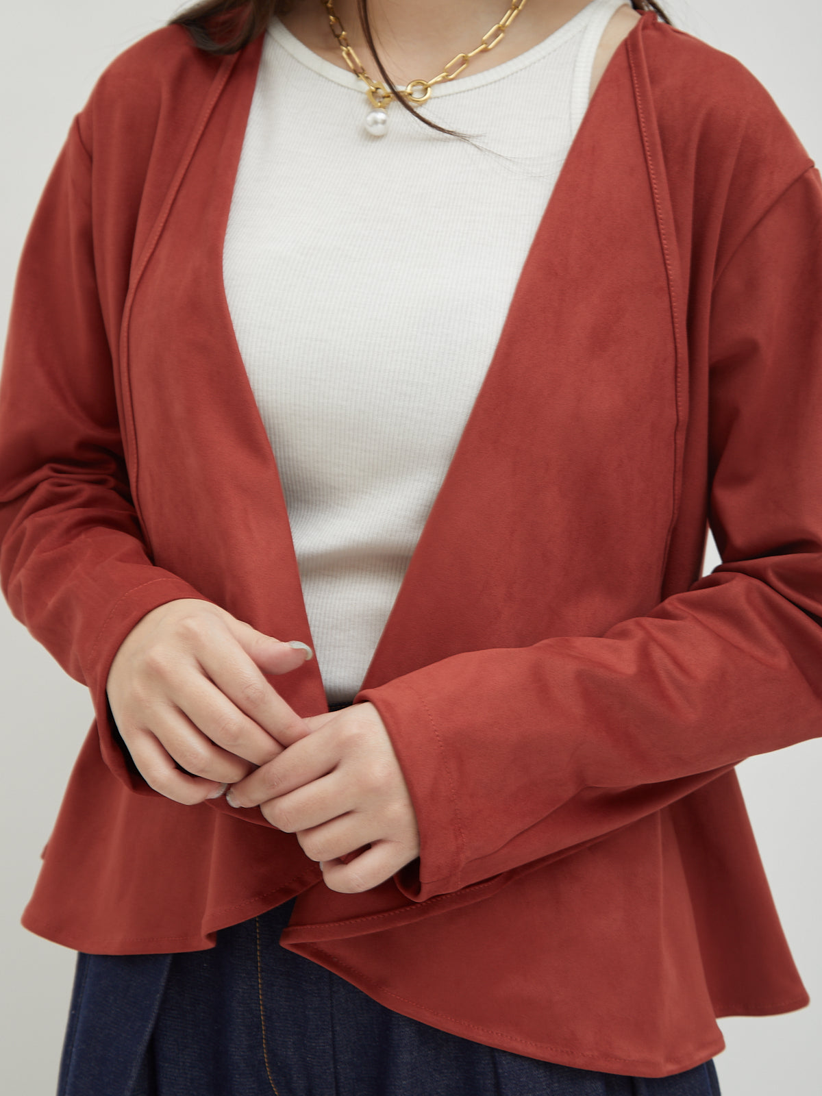 Mahya Suede Cardigan