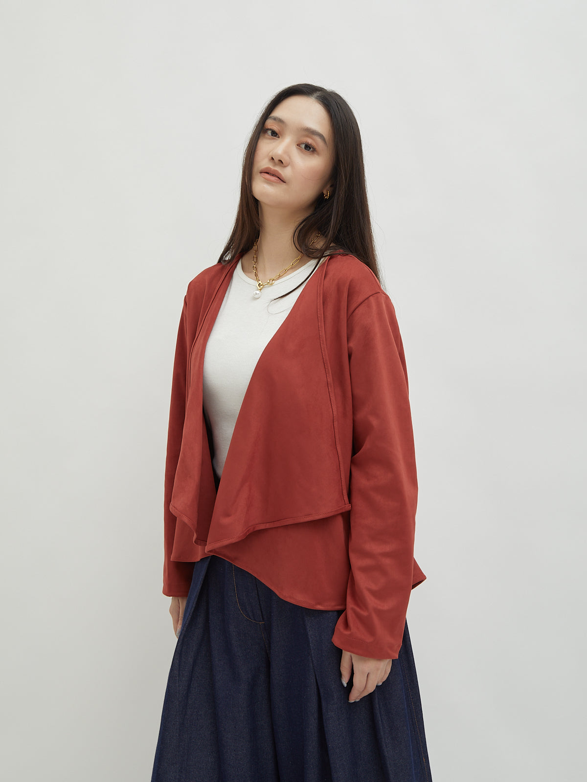 Mahya Suede Cardigan