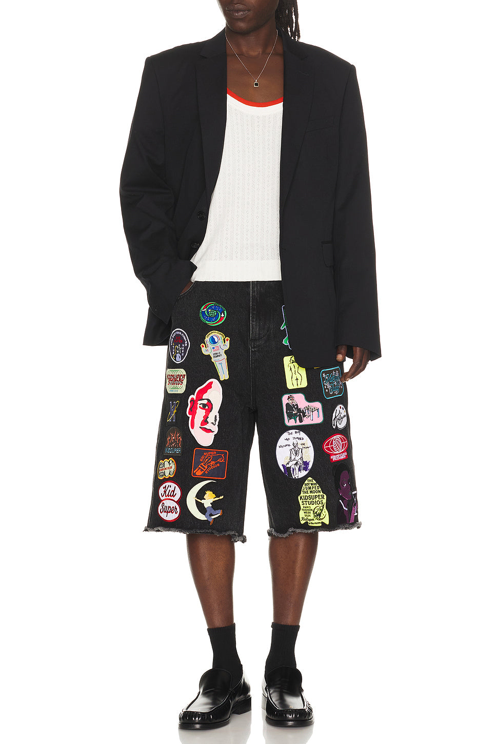 Patches Denim Short