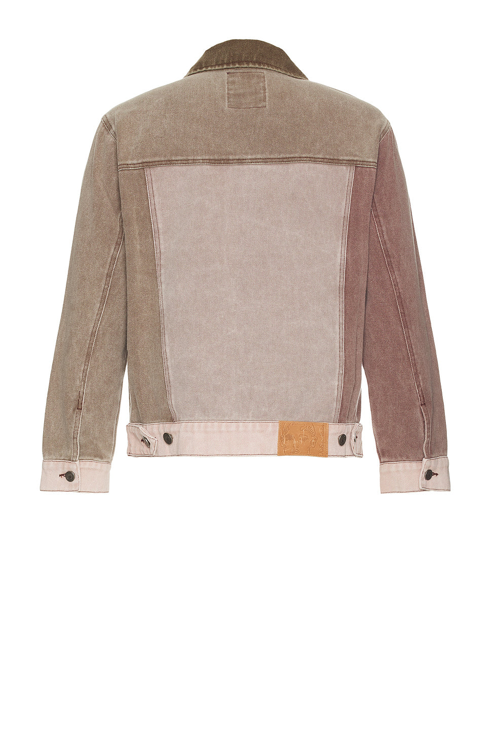 Patchwork Face Colorblocked Twill Jacket