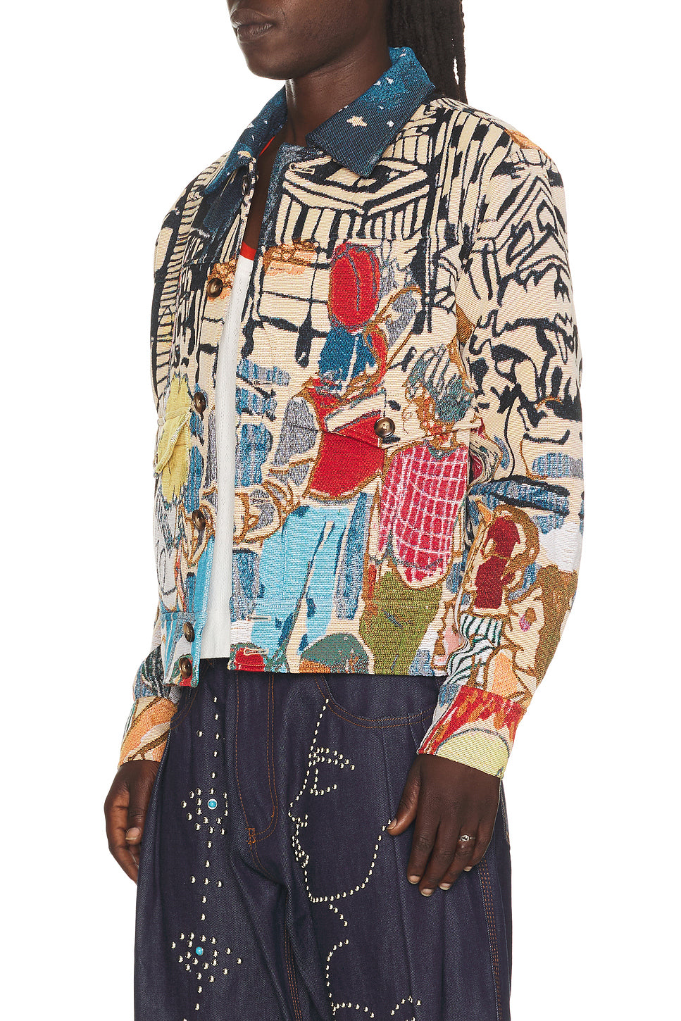 Jaquarded Pocket Detail Jacket
