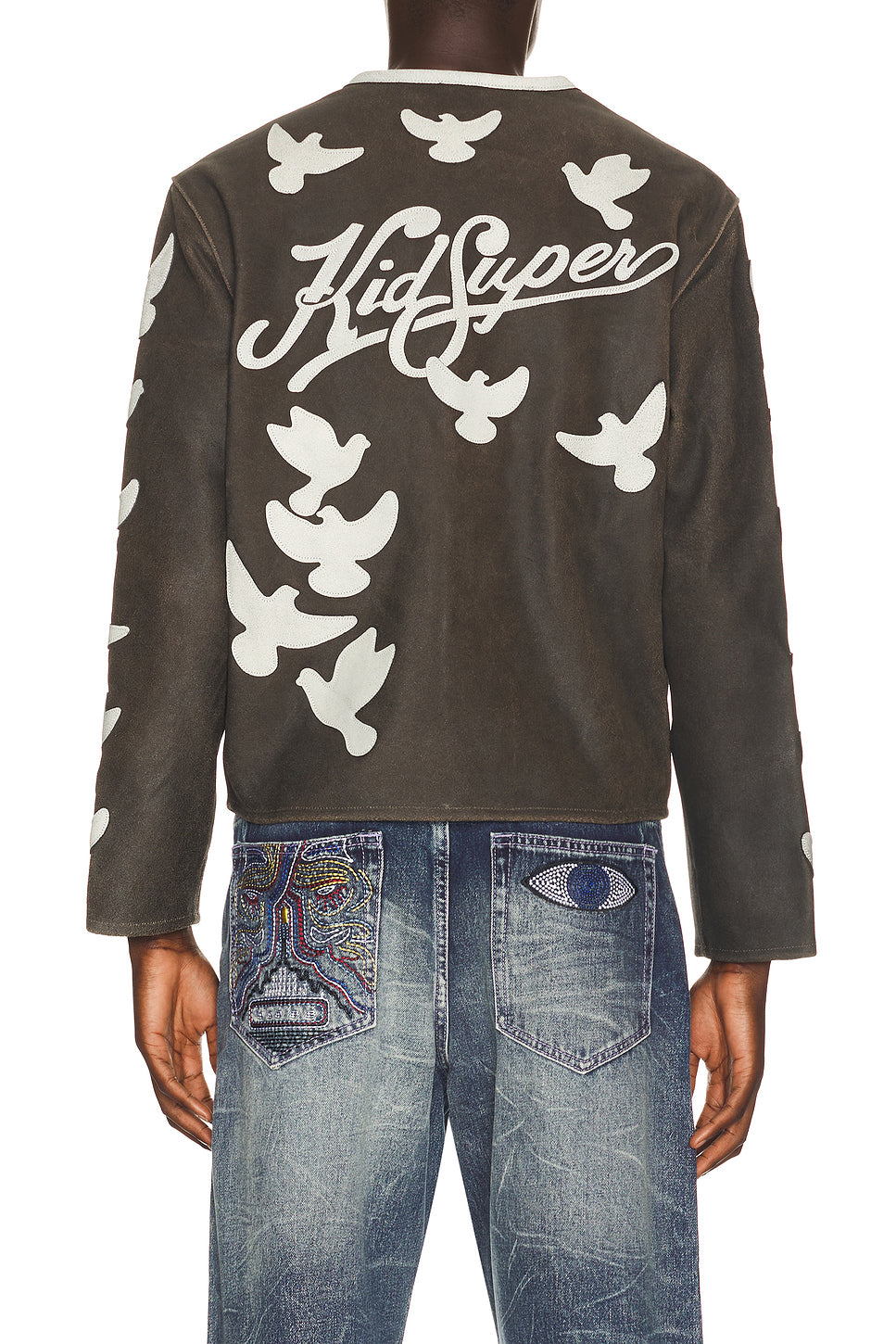 Doves Distressed Leather Moto Jacket