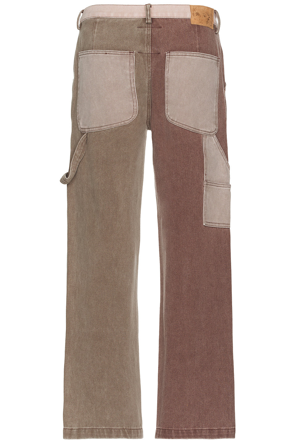 Patchwork Face Double Knee Pants