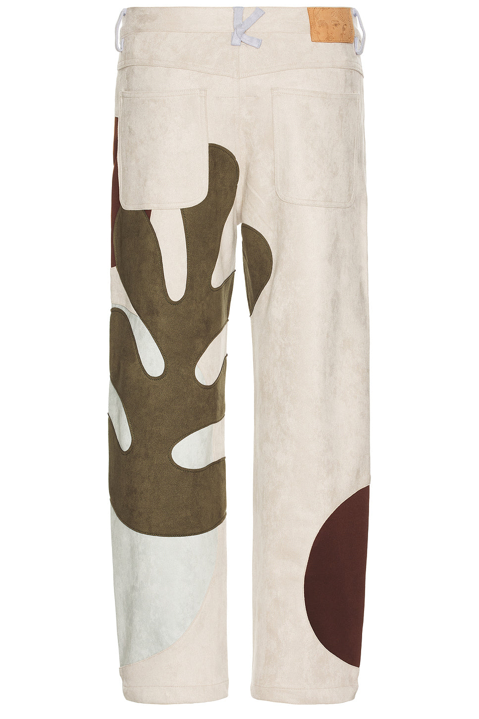 Suede Patchwork Pants