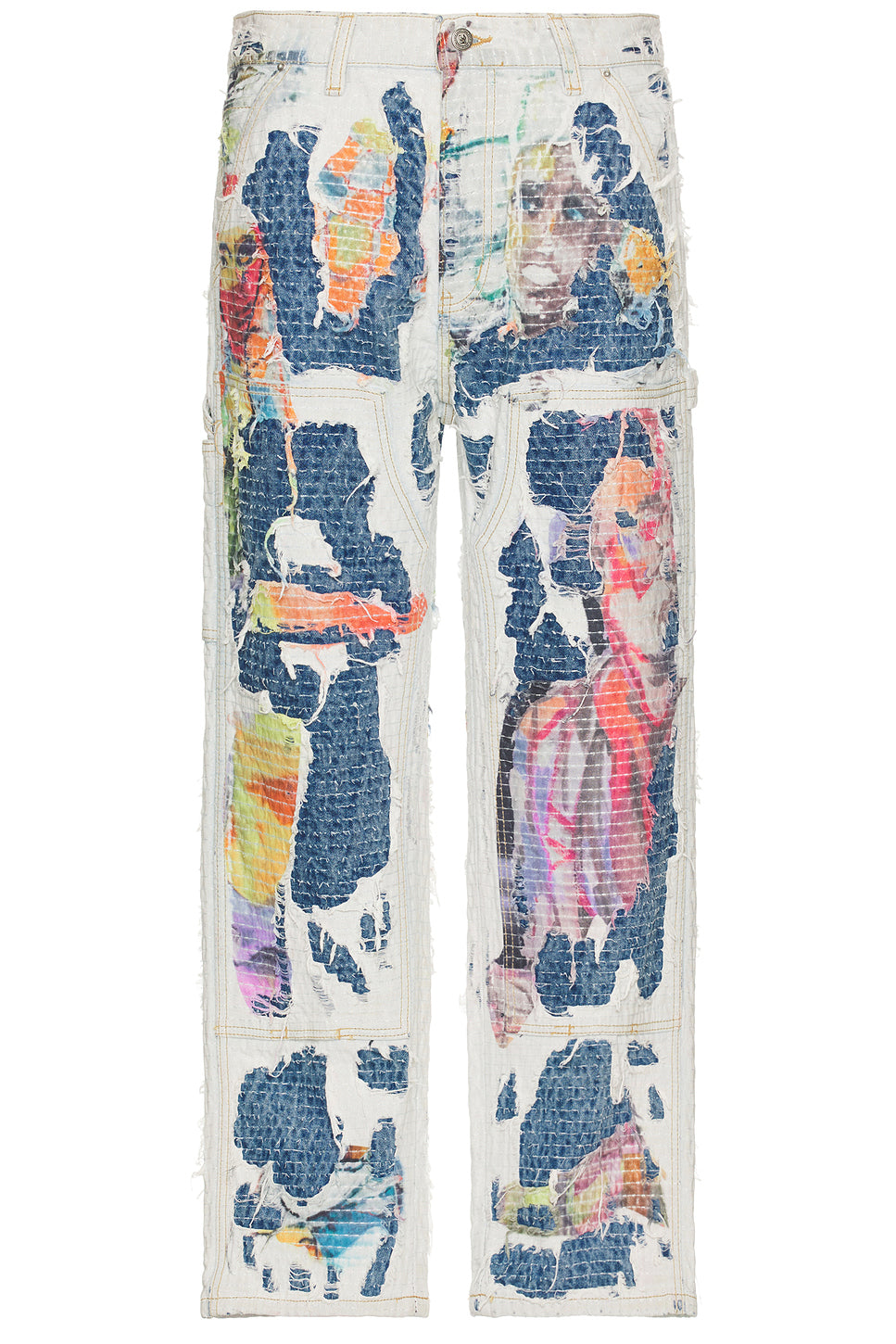 Boro Stitched Double Knee Pants