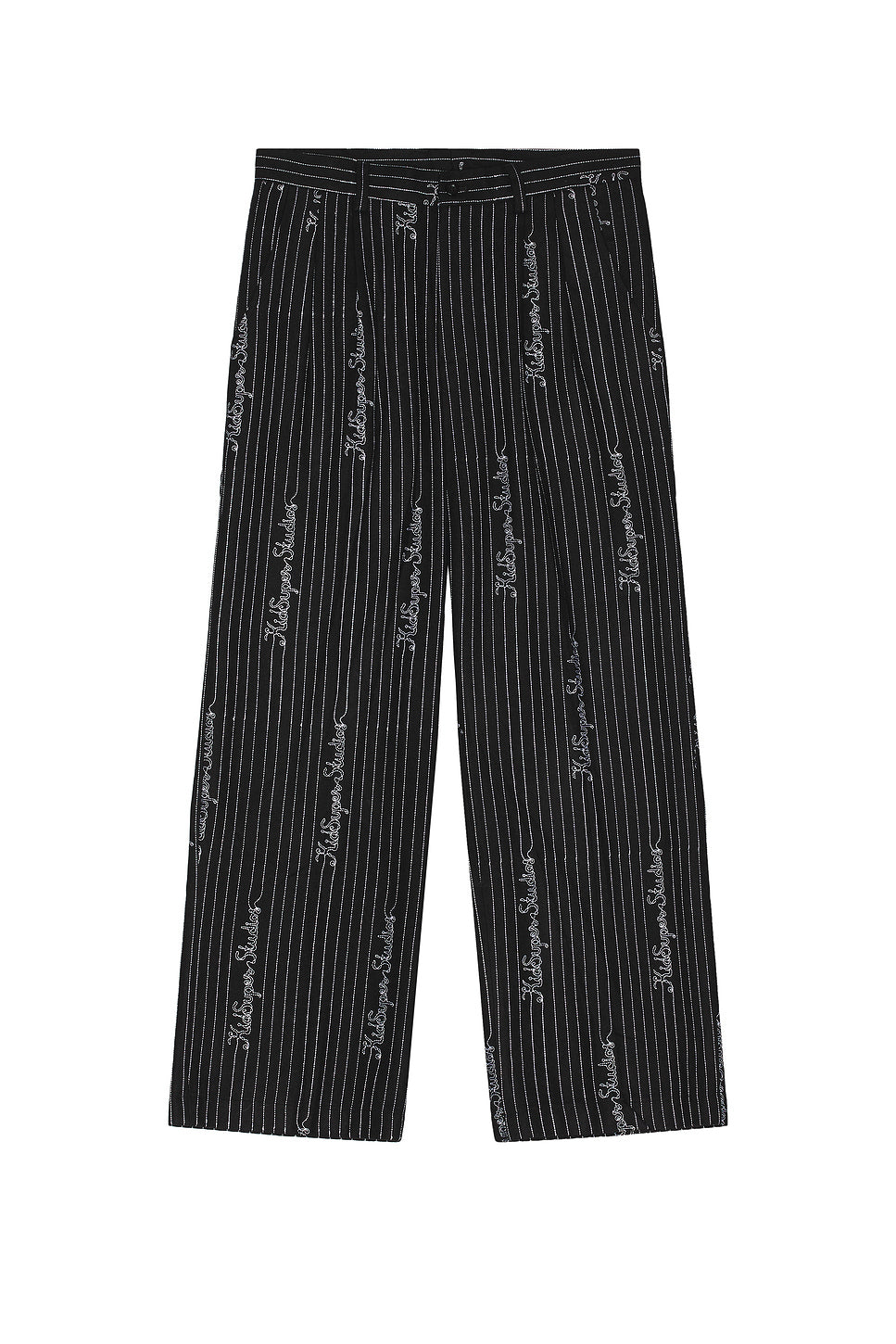 Embroidered Ks Pinstripe Suit Bottom