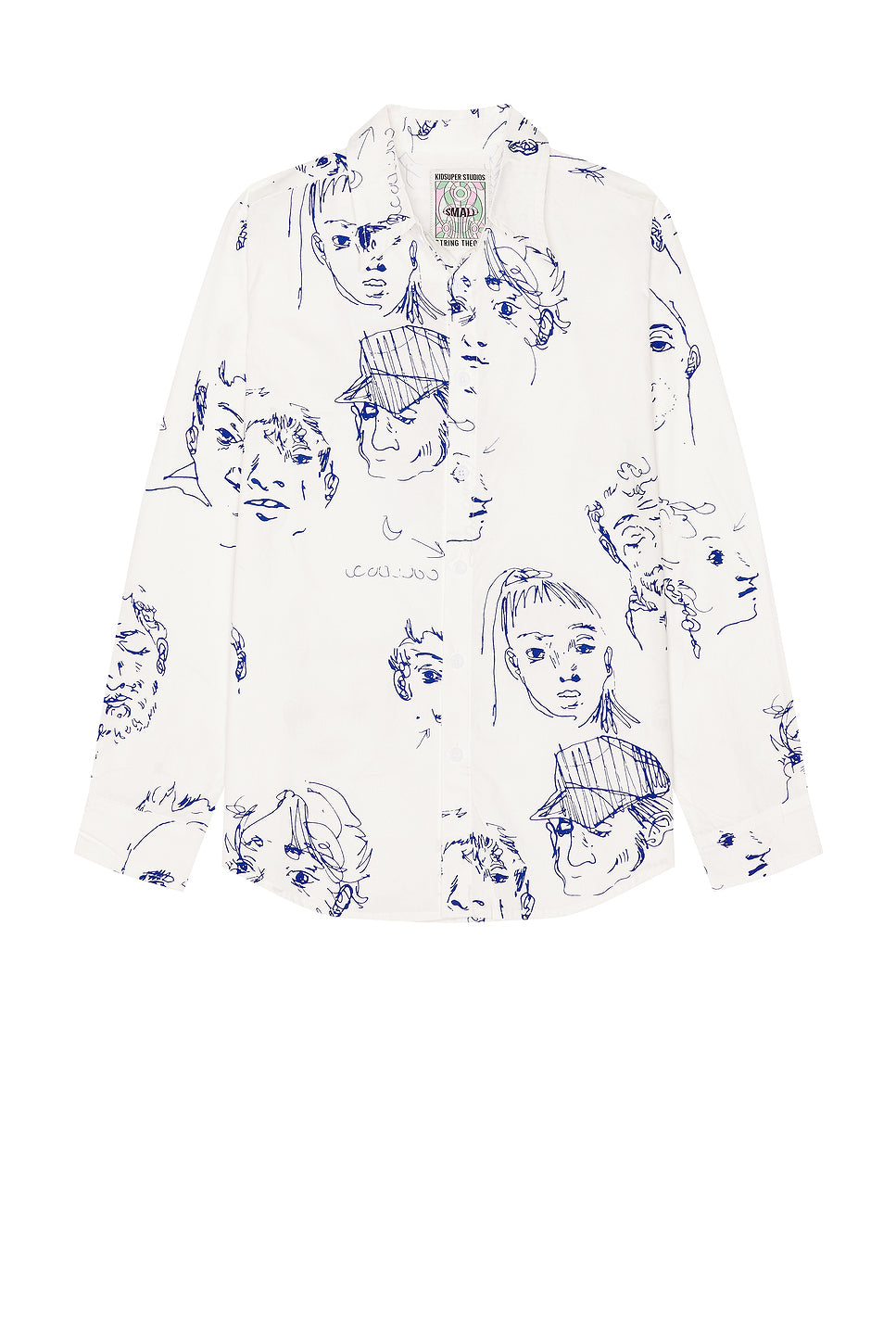 Doodle Faces Button Up Shirt