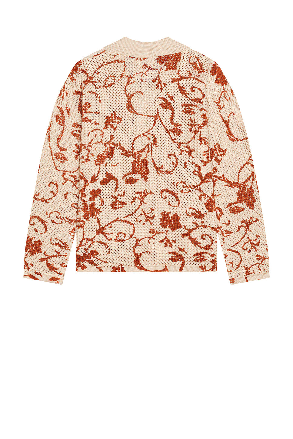 Face Floral Open Knit Top