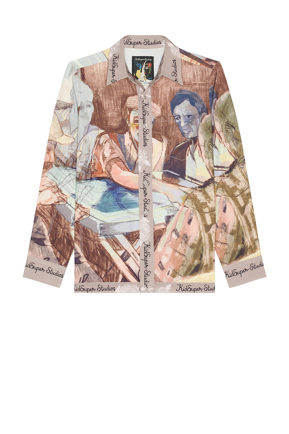 Dominos Printed Button Up Shirt