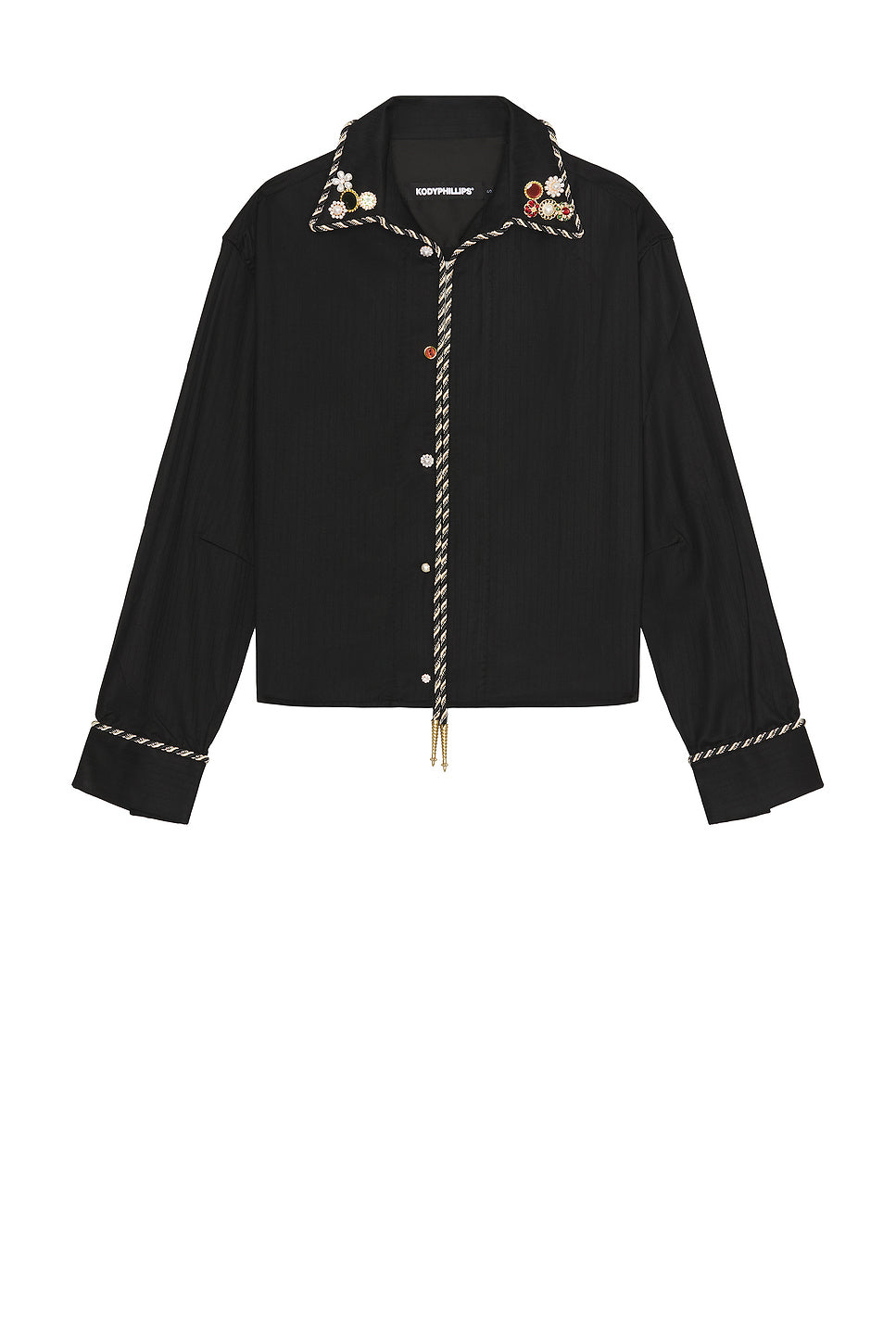 Embellished Long Sleeve Lasso Shirt