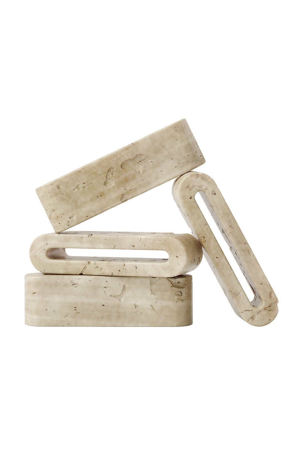Italian Travertine Stone Tongue Scraper Holder