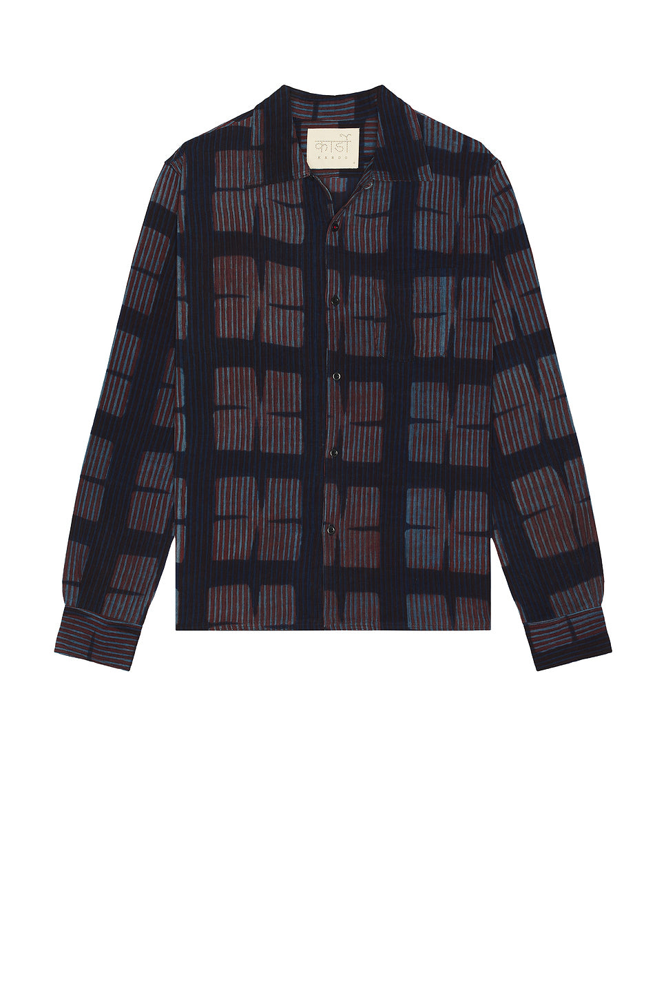 Chintan Block Print Boxy Fit Long Sleeve Shirt
