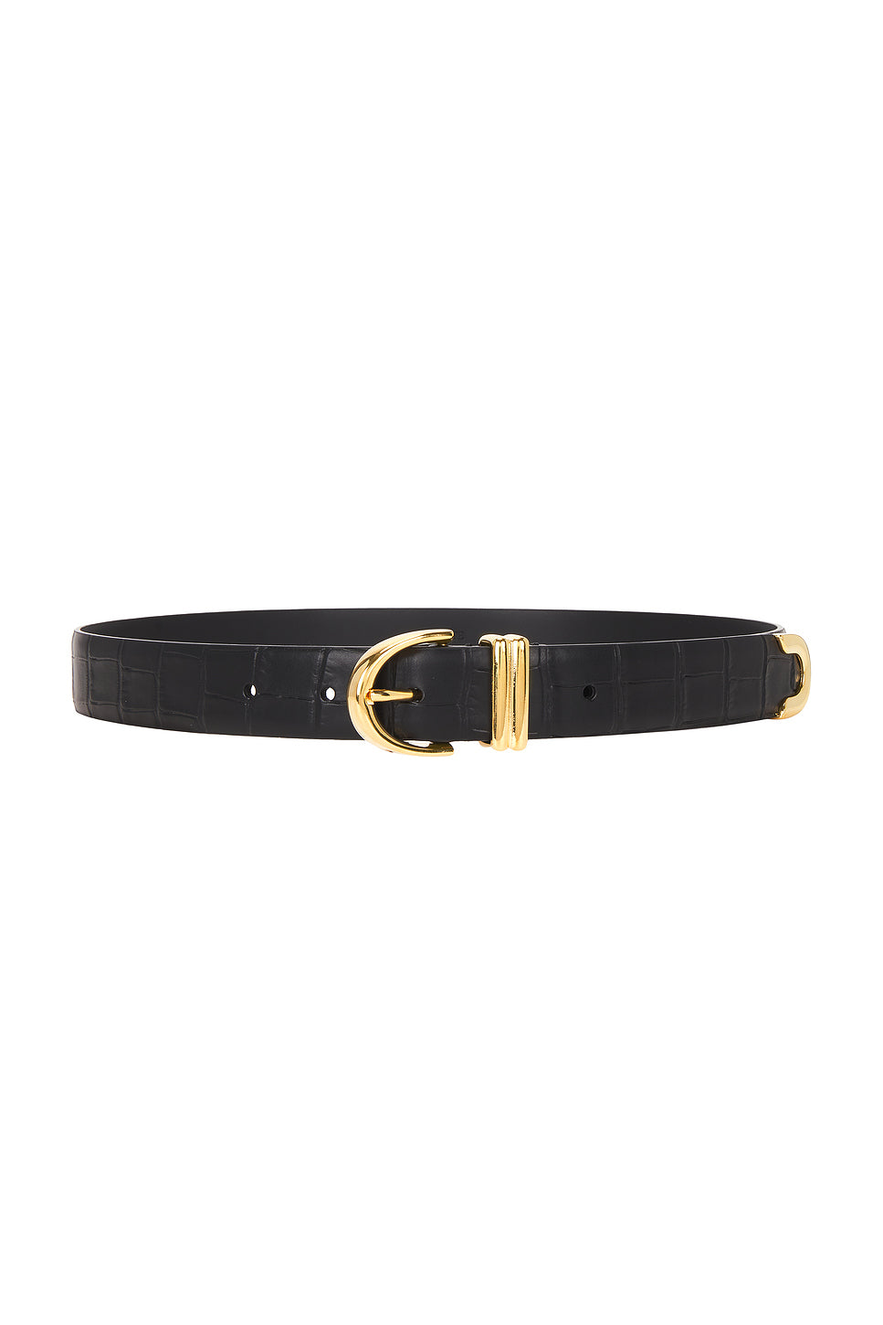 Bambi Croc Embossed Skinny Belt