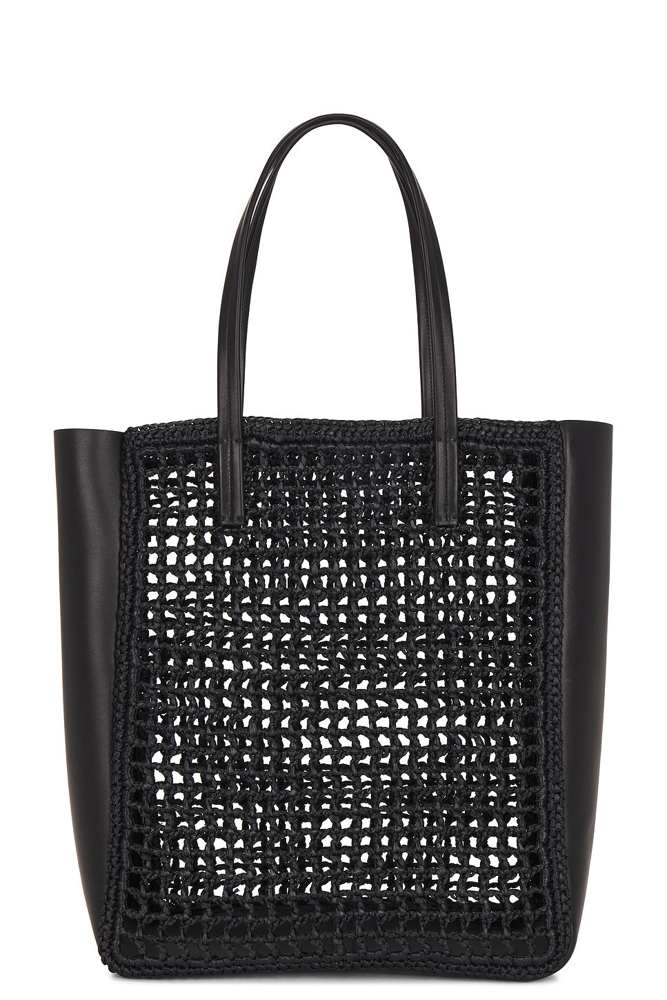 Zoe Patchwork Raffia Tote Bag