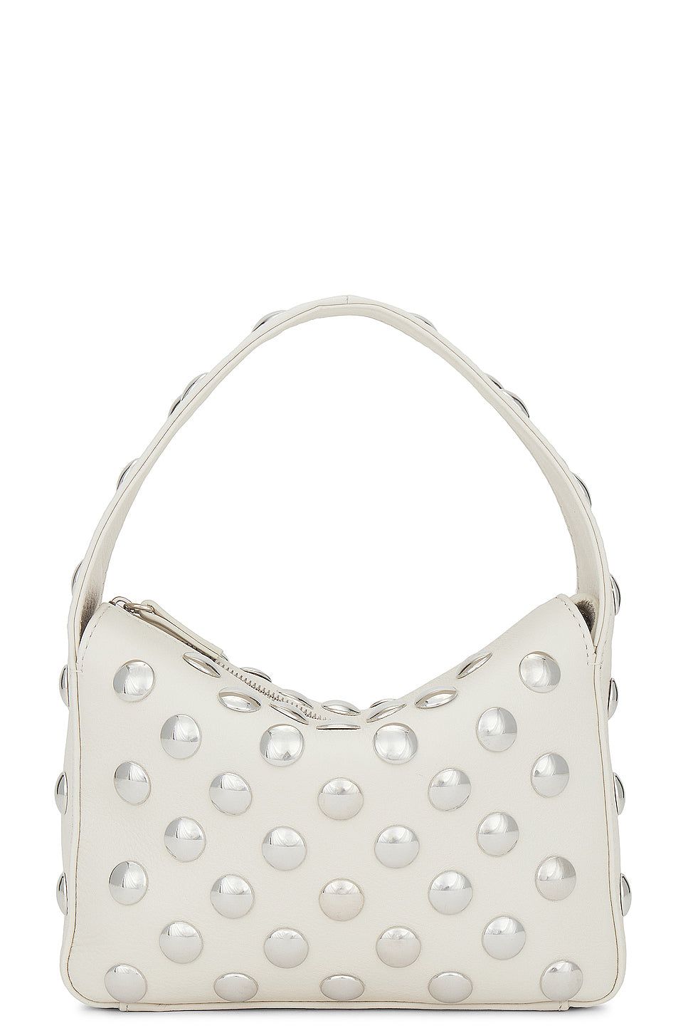 Elena Small Silver Stud Shoulder Bag