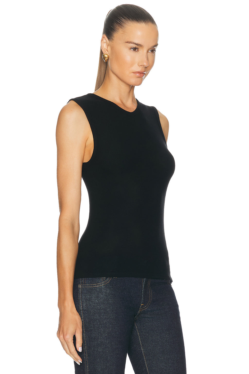 Brushed Hacci High Tank Top
