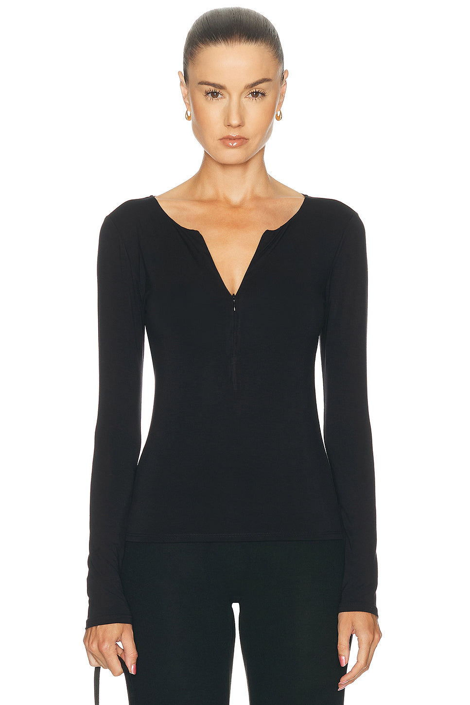 Half Zip Long Sleeve Top