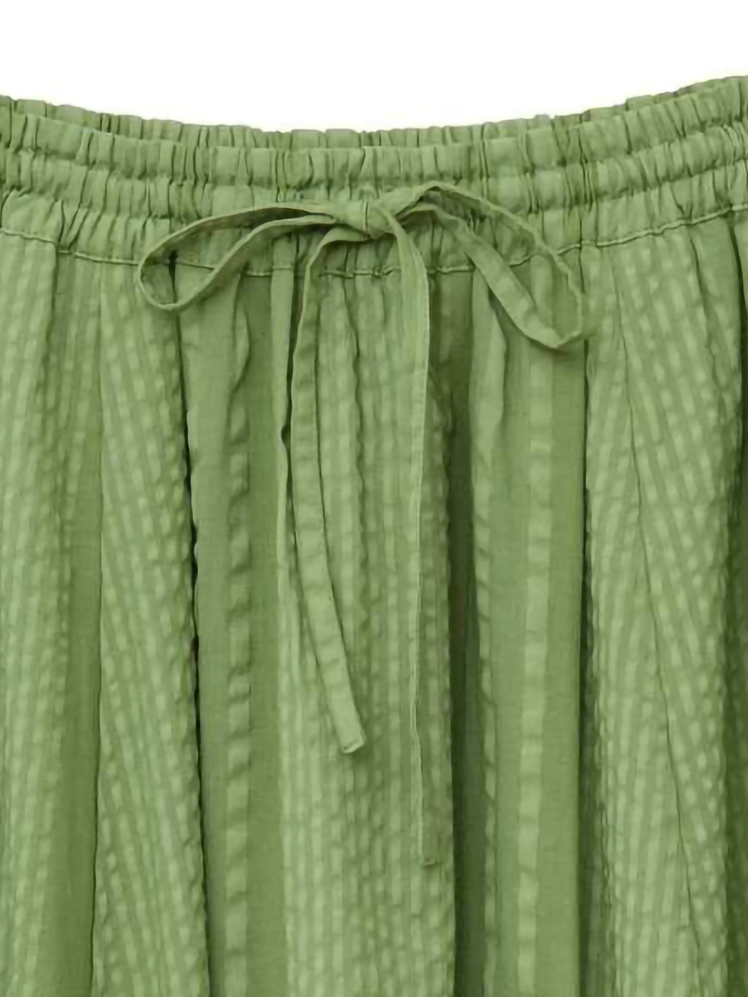 Kaien Seersucker Gathered Skirt