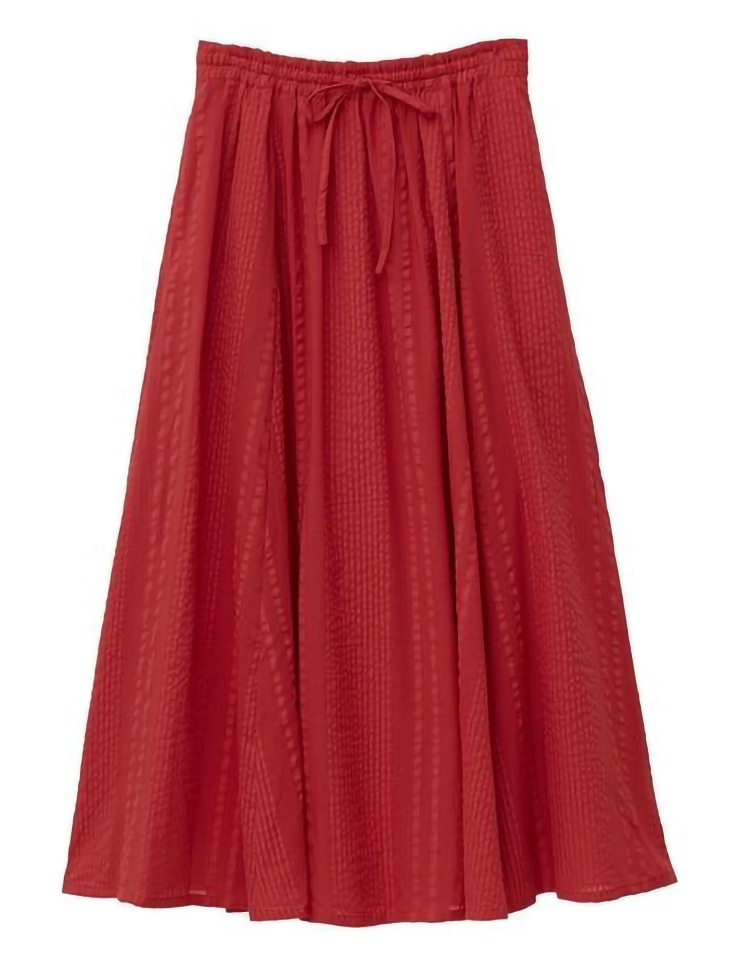 Kaien Seersucker Gathered Skirt