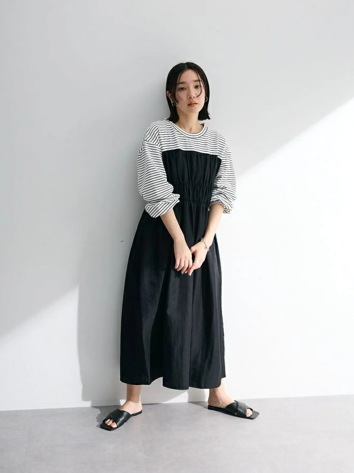 Kamari Shirred Docking Dress