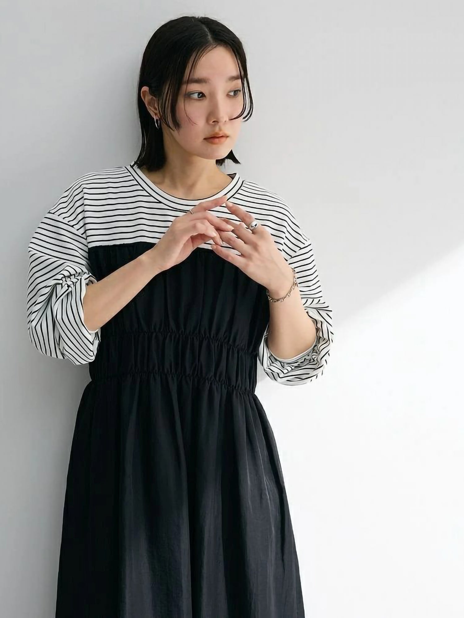 Kamari Shirred Docking Dress