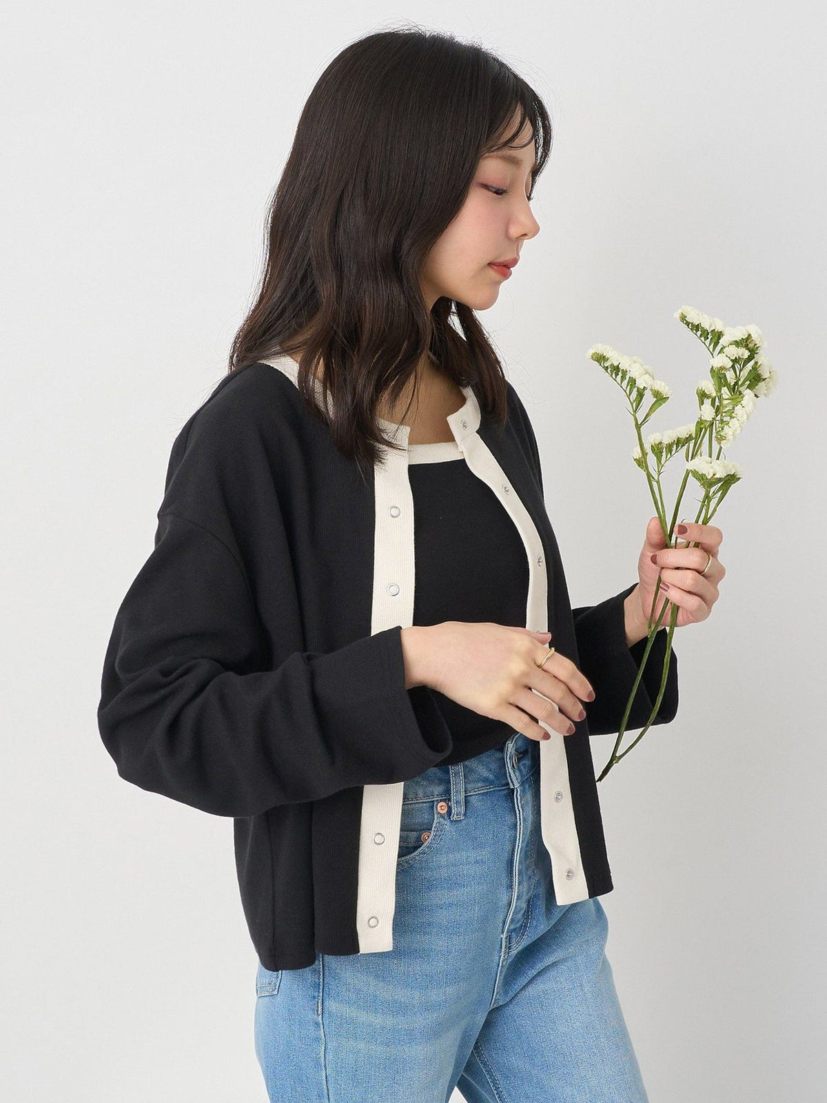 Kanzan Ribbed Cardigan Set