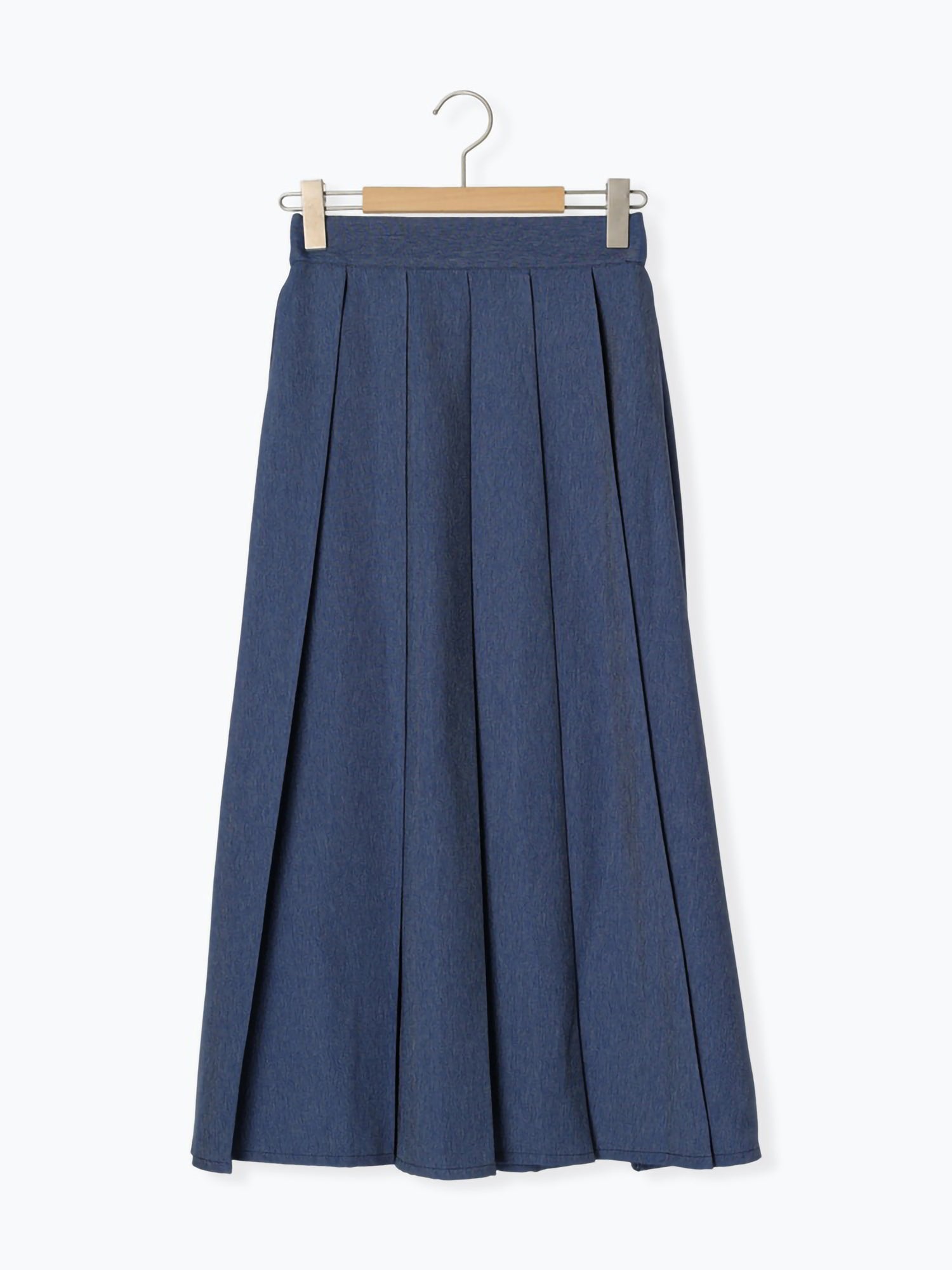 Kaorine Denim Pleated Skirt