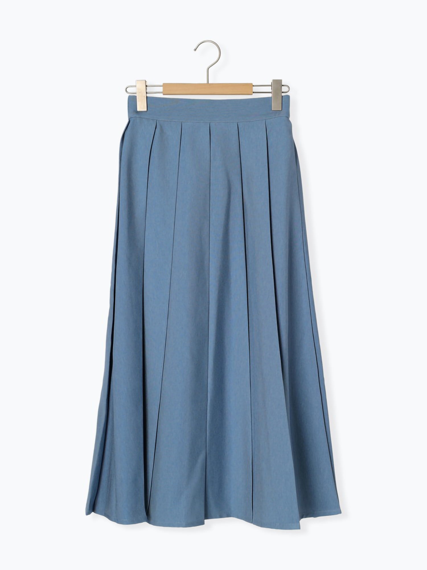 Kaorine Denim Pleated Skirt