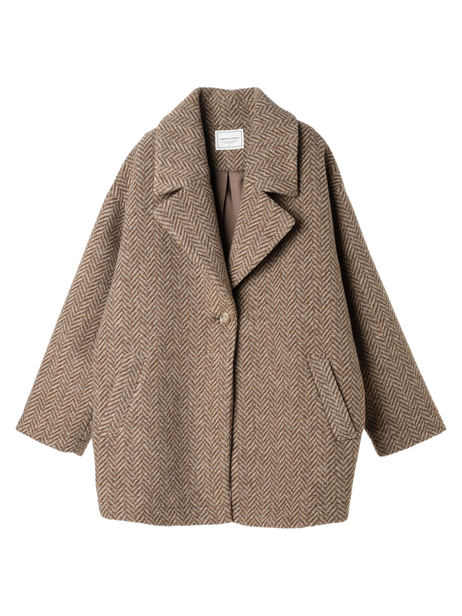 Kase Tweed Midi Cocoon Coat - American Holic