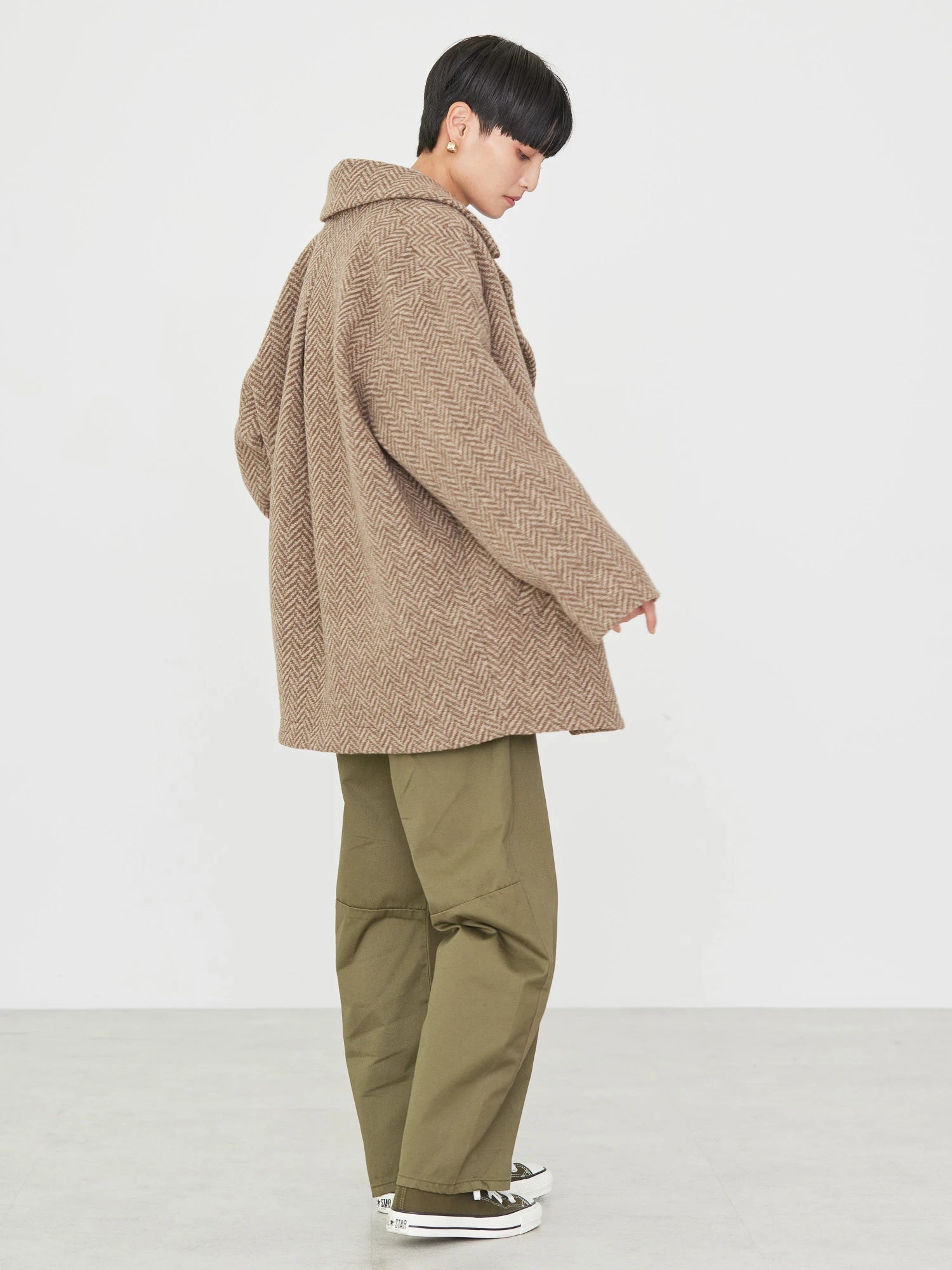 Kase Tweed Midi Cocoon Coat - American Holic