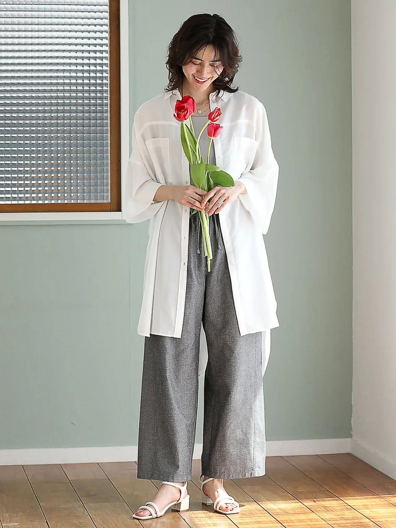 Kasumisou Midi Shirt Dress