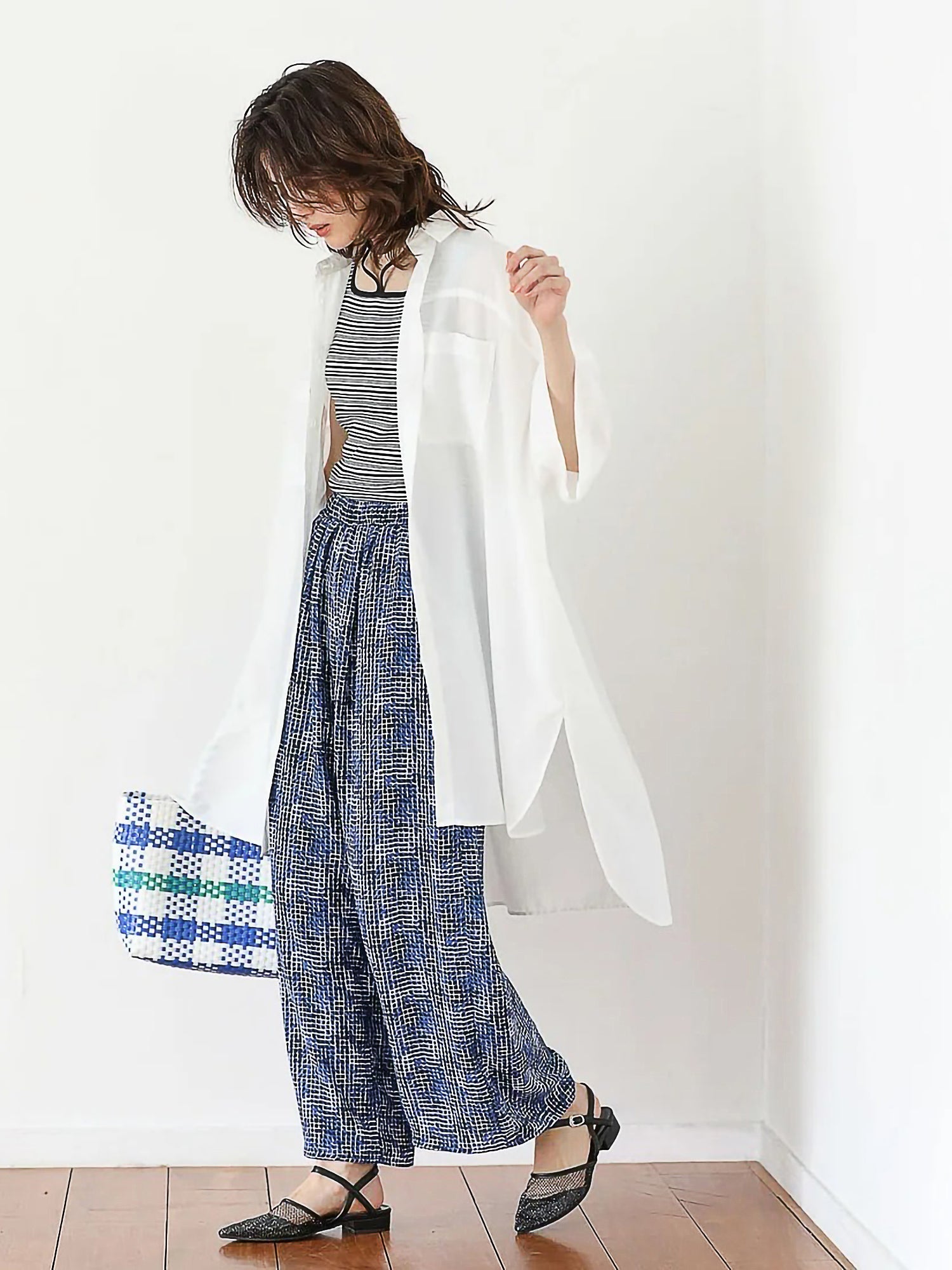 Kasumisou Midi Shirt Dress
