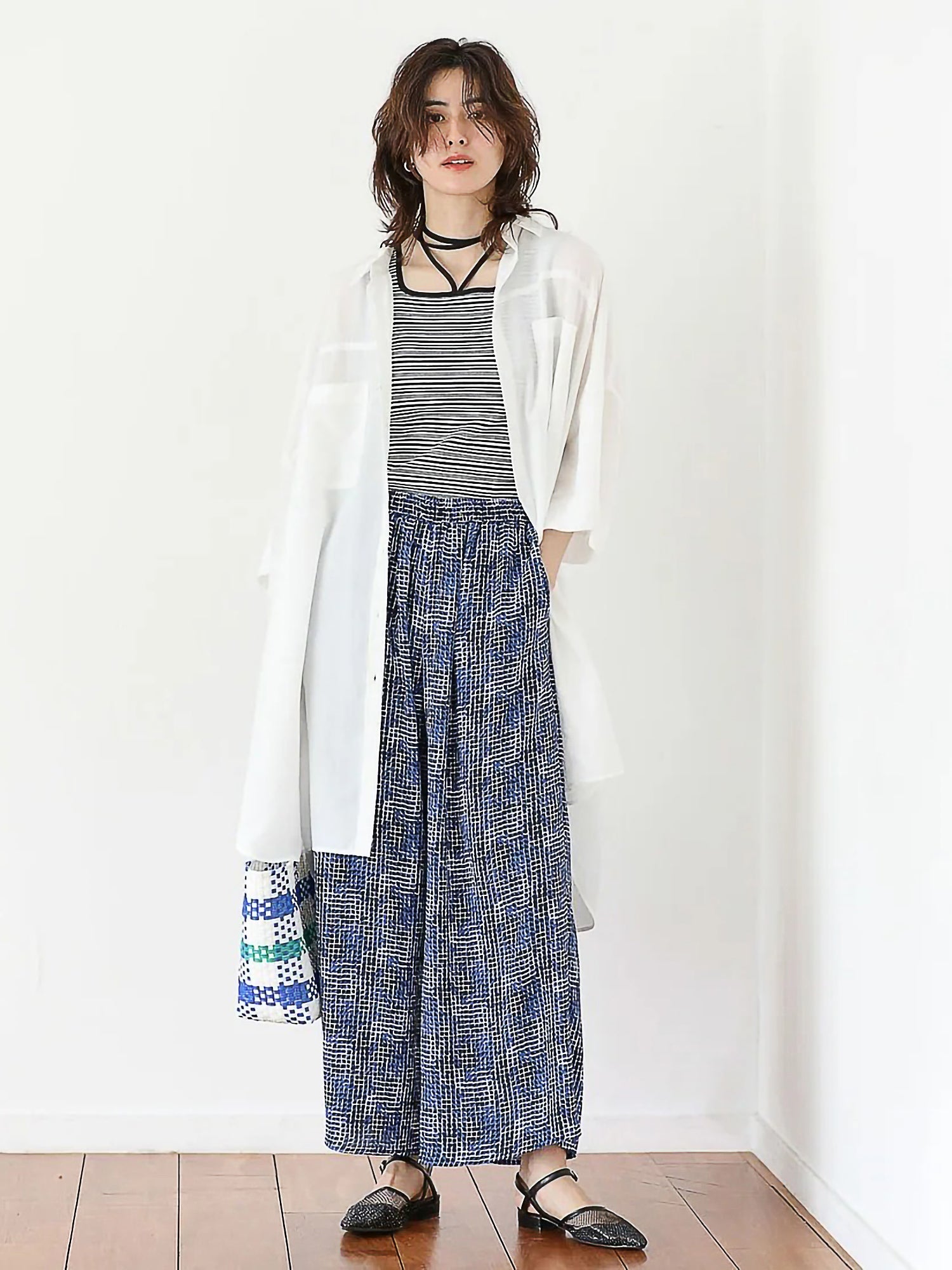 Kasumisou Midi Shirt Dress