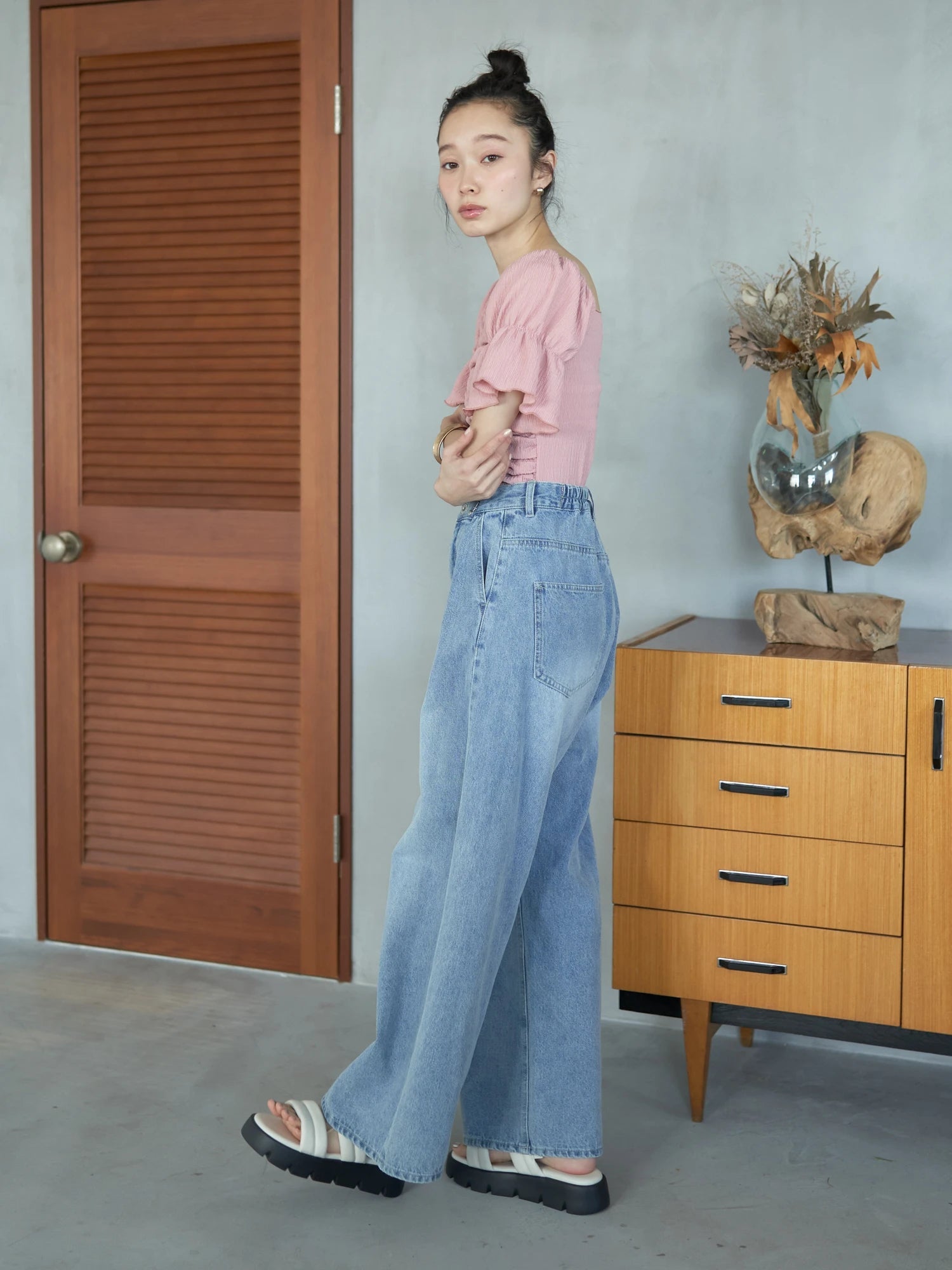 Kenzi Tuck Hook Denim Pants