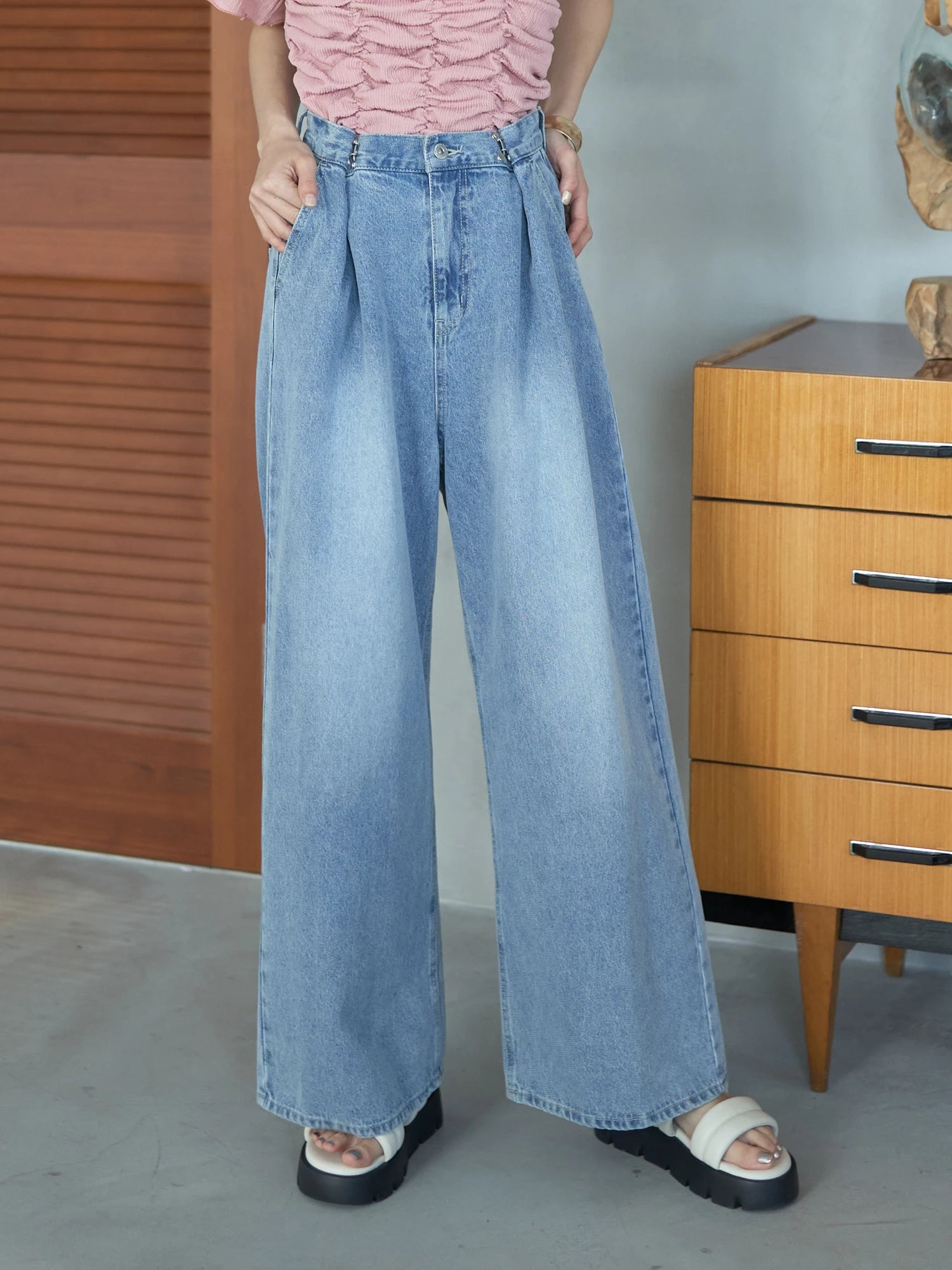 Kenzi Tuck Hook Denim Pants