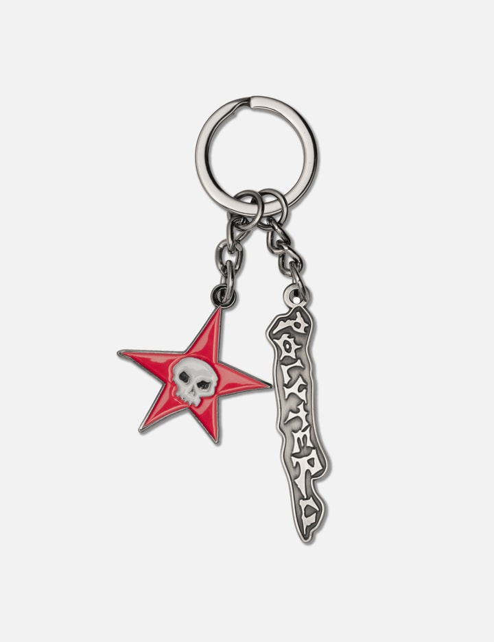 Hank Key Ring 004 - Red Star Skull