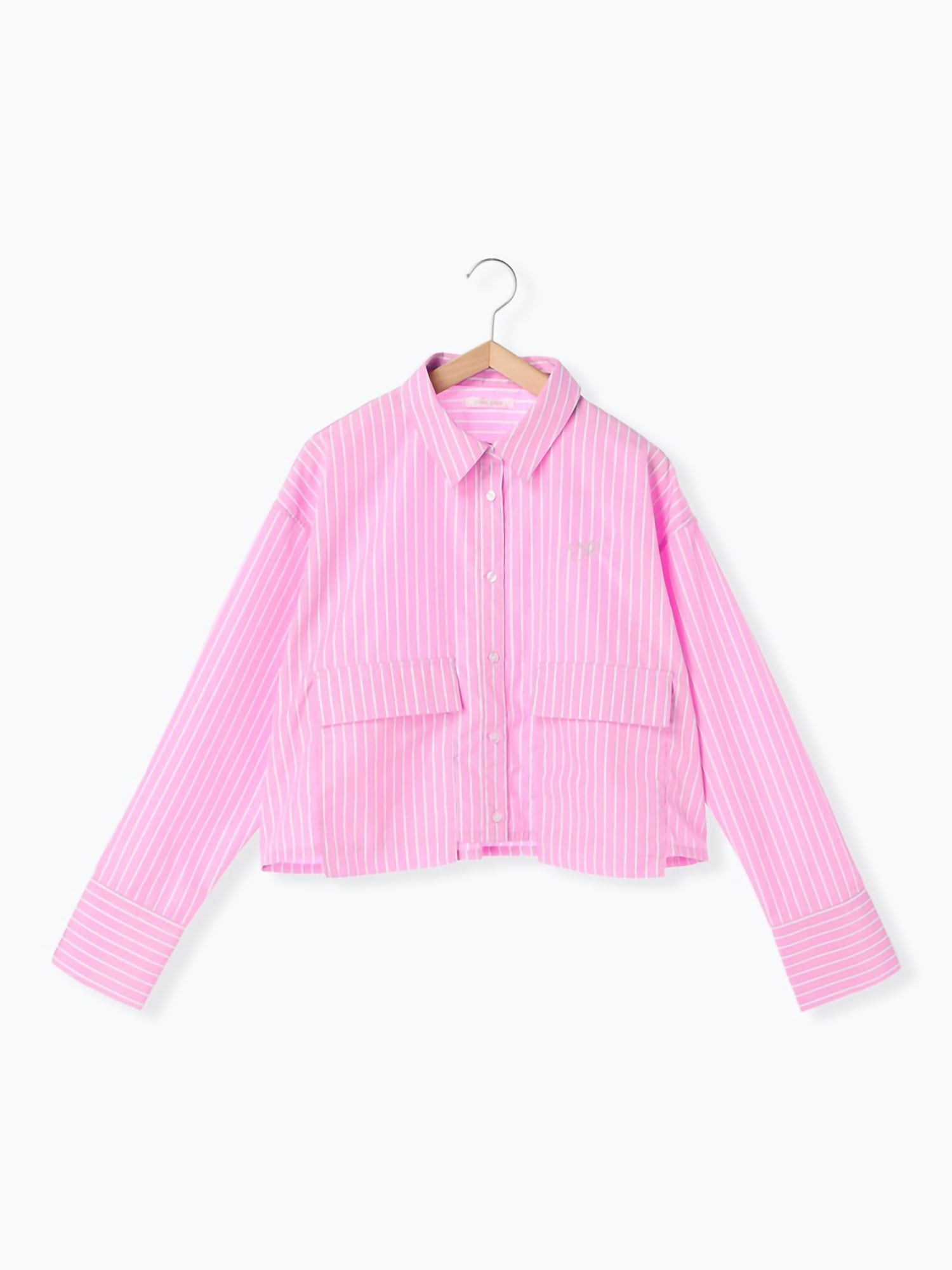 Kikuhane Short Striped Big Pocket Shirt