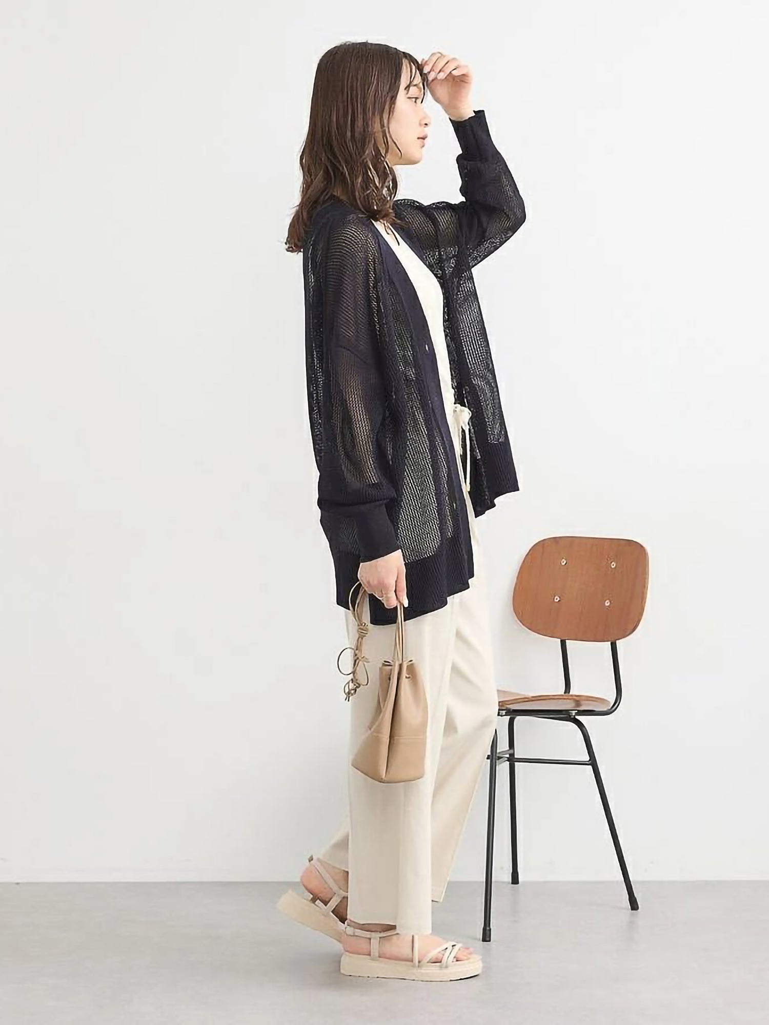 Kiomi Mesh Loose Cardigan