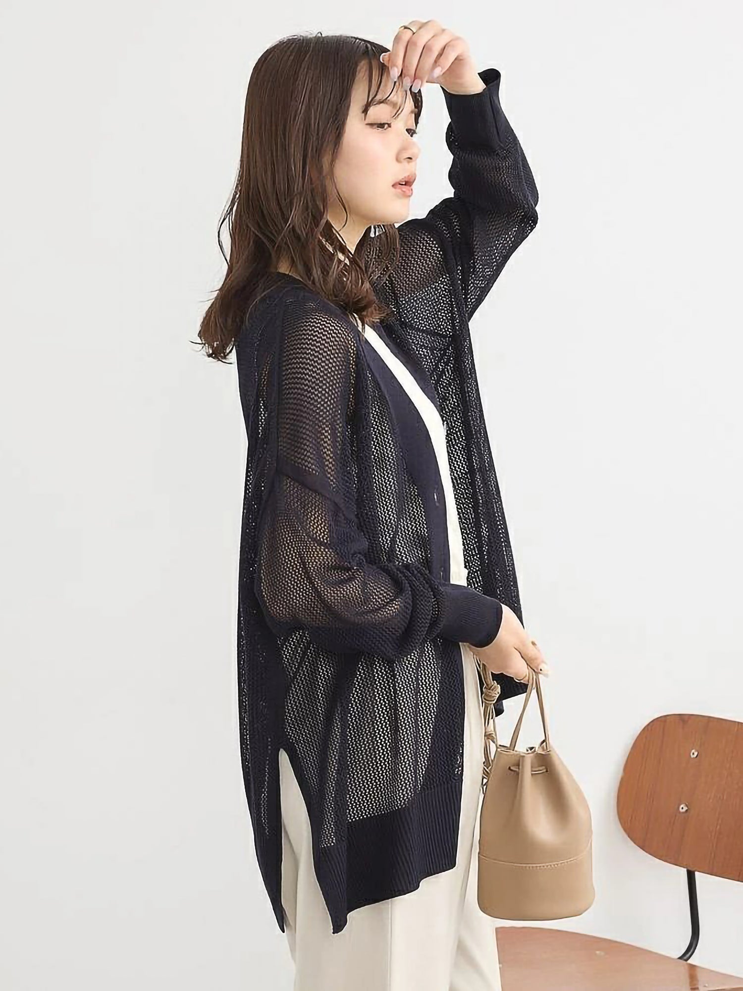 Kiomi Mesh Loose Cardigan