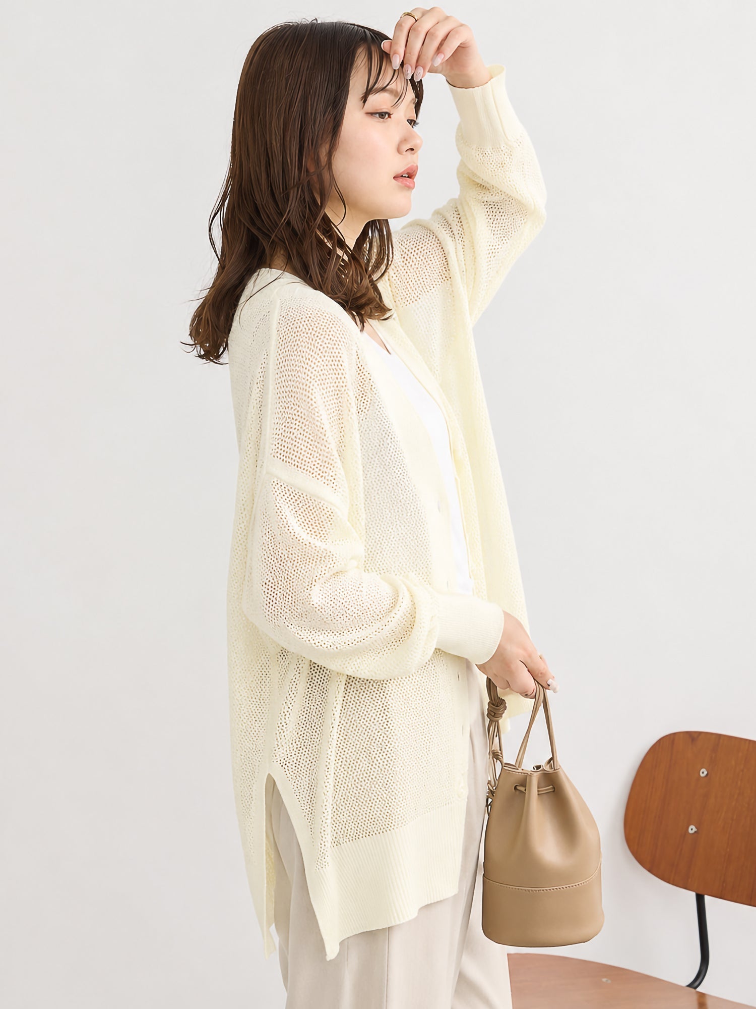Kiomi Mesh Loose Cardigan