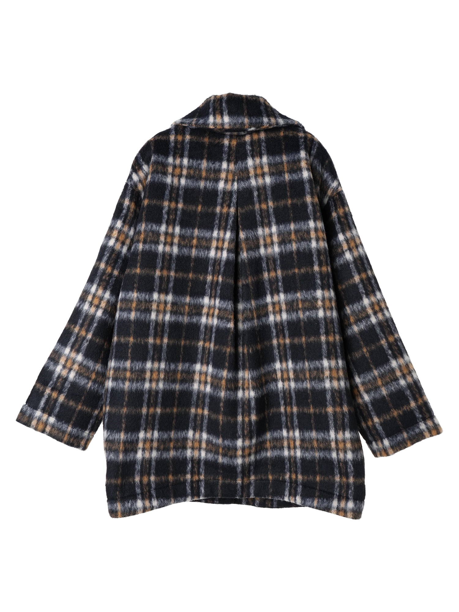 Kitacho Check Cocoon Midi Coat - American Holic