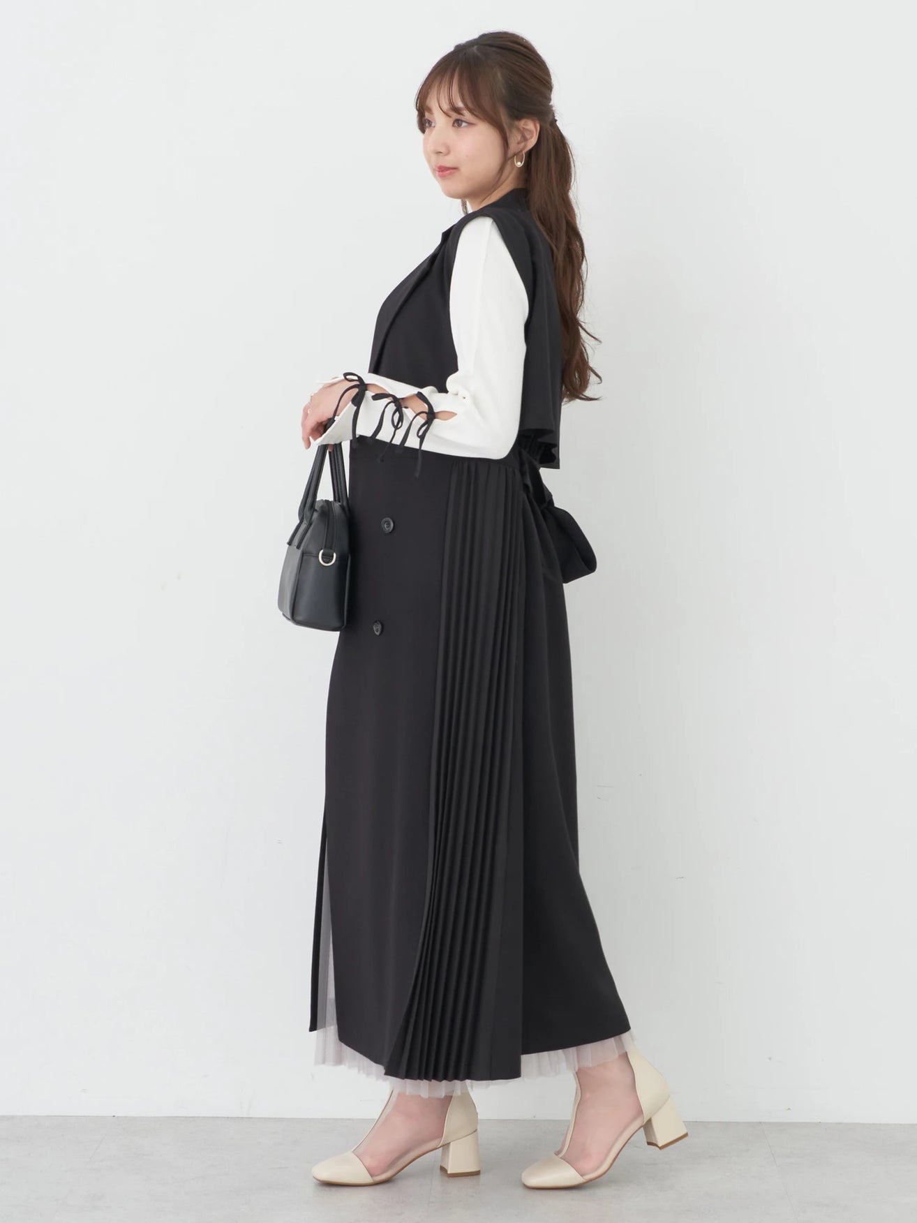 Kodachi Side Pleated Long Outer