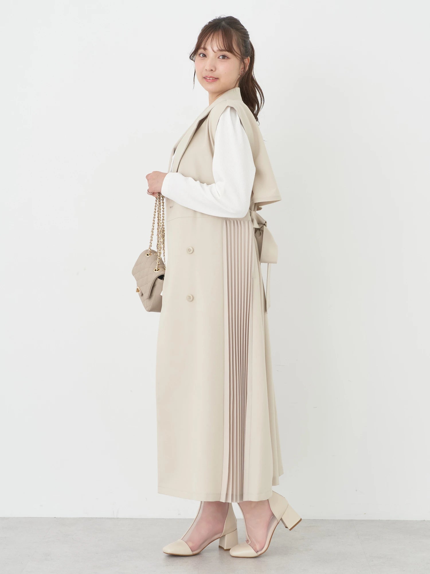 Kodachi Side Pleated Long Outer