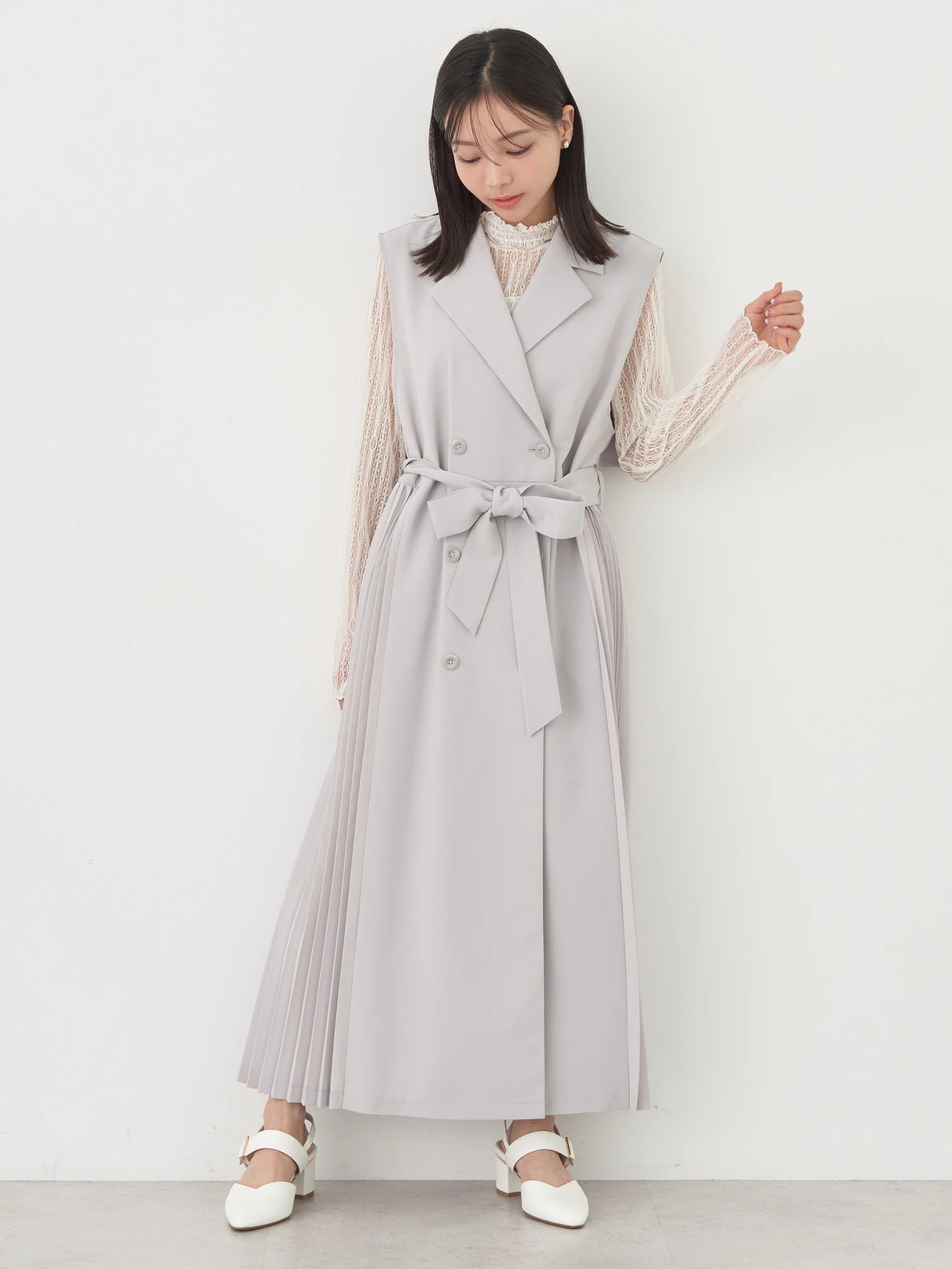 Kodachi Side Pleated Long Outer