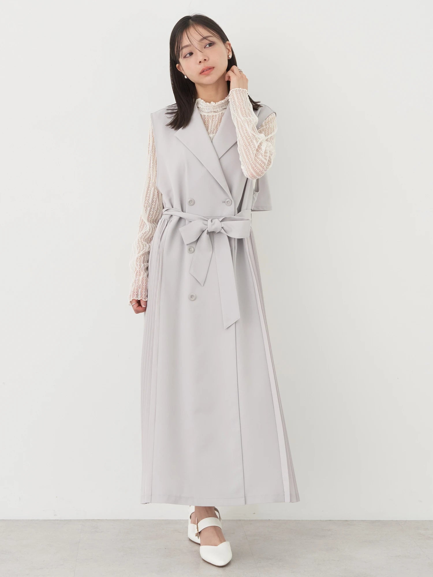 Kodachi Side Pleated Long Outer