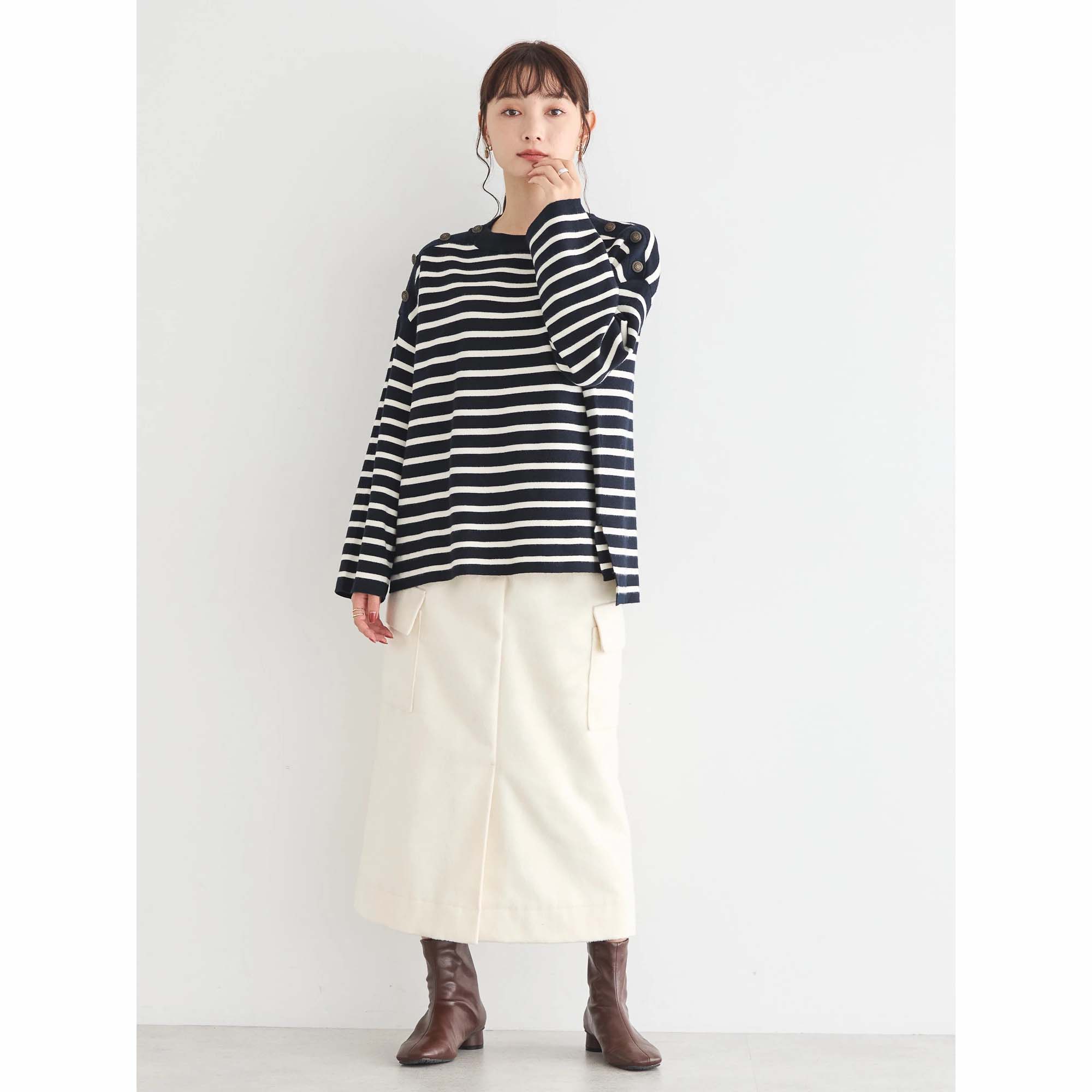 Kyou Shoulder Button Knit Pullover