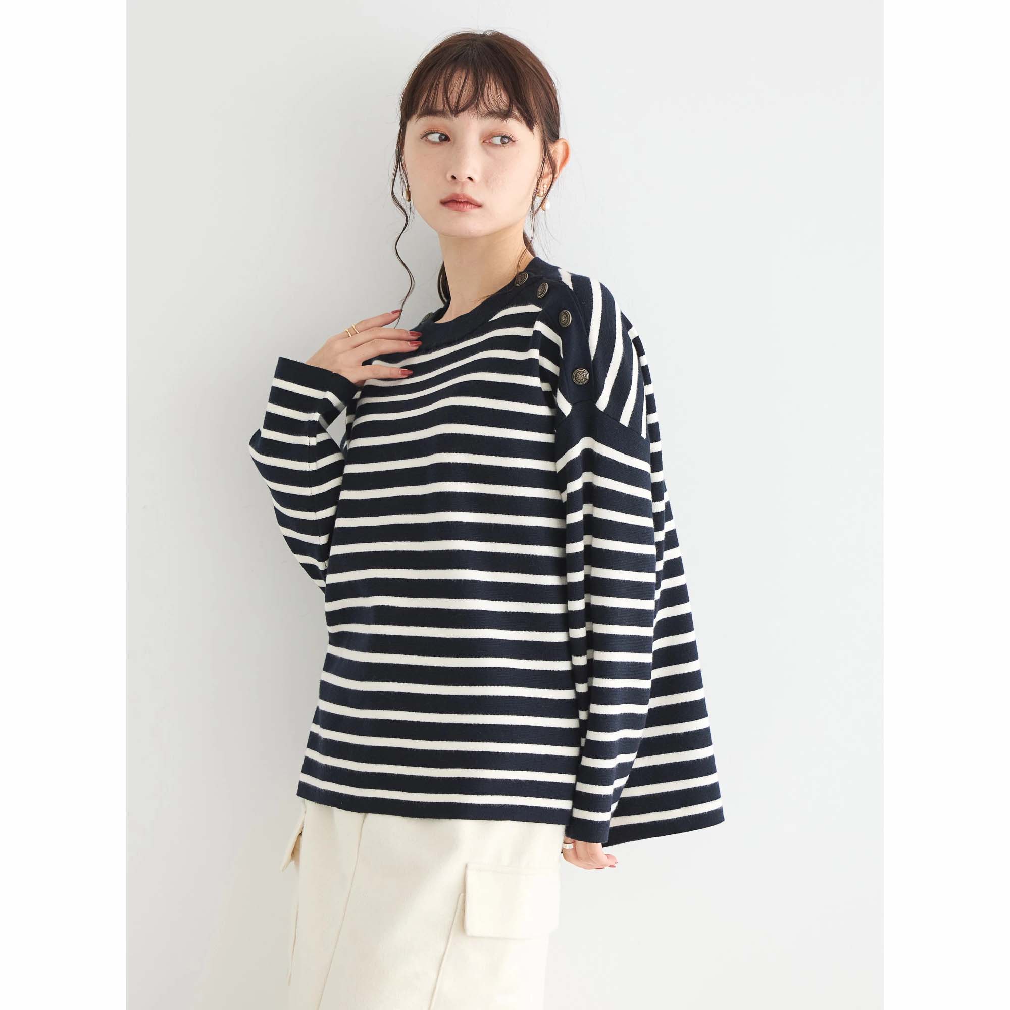 Kyou Shoulder Button Knit Pullover