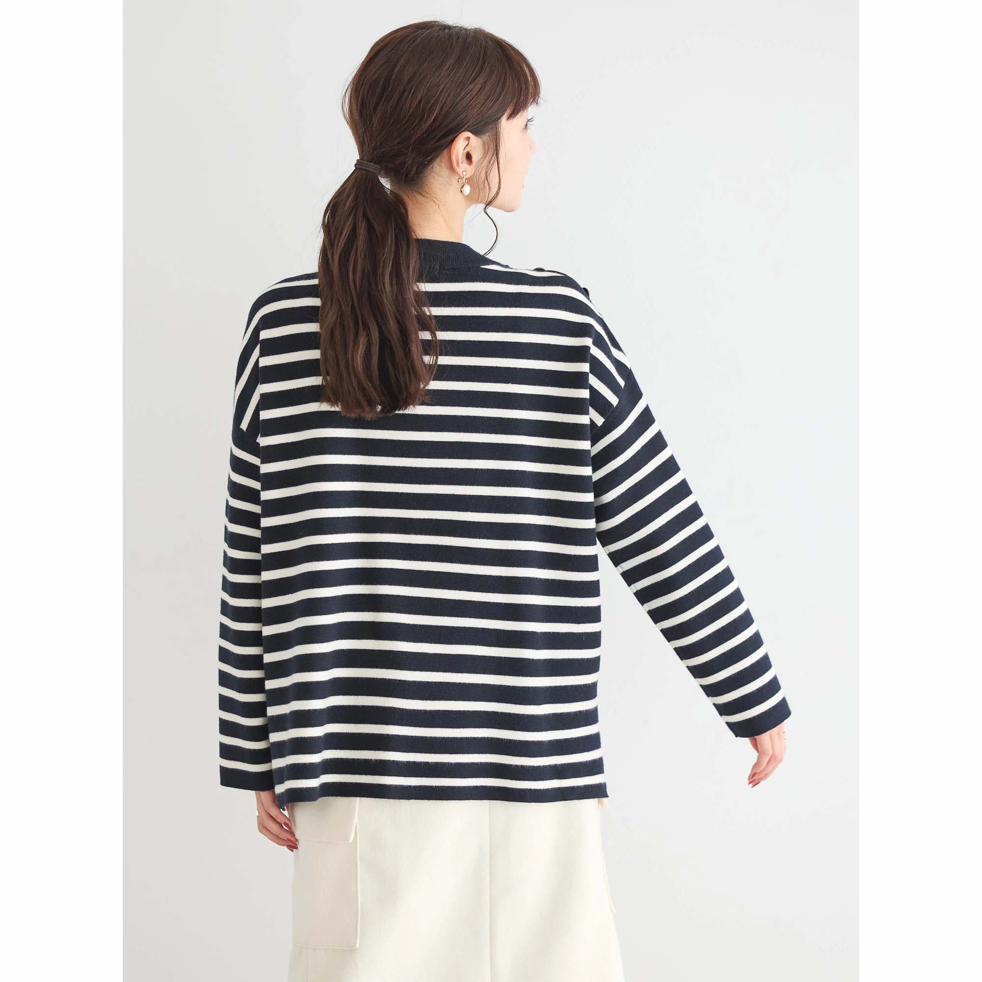 Kyou Shoulder Button Knit Pullover