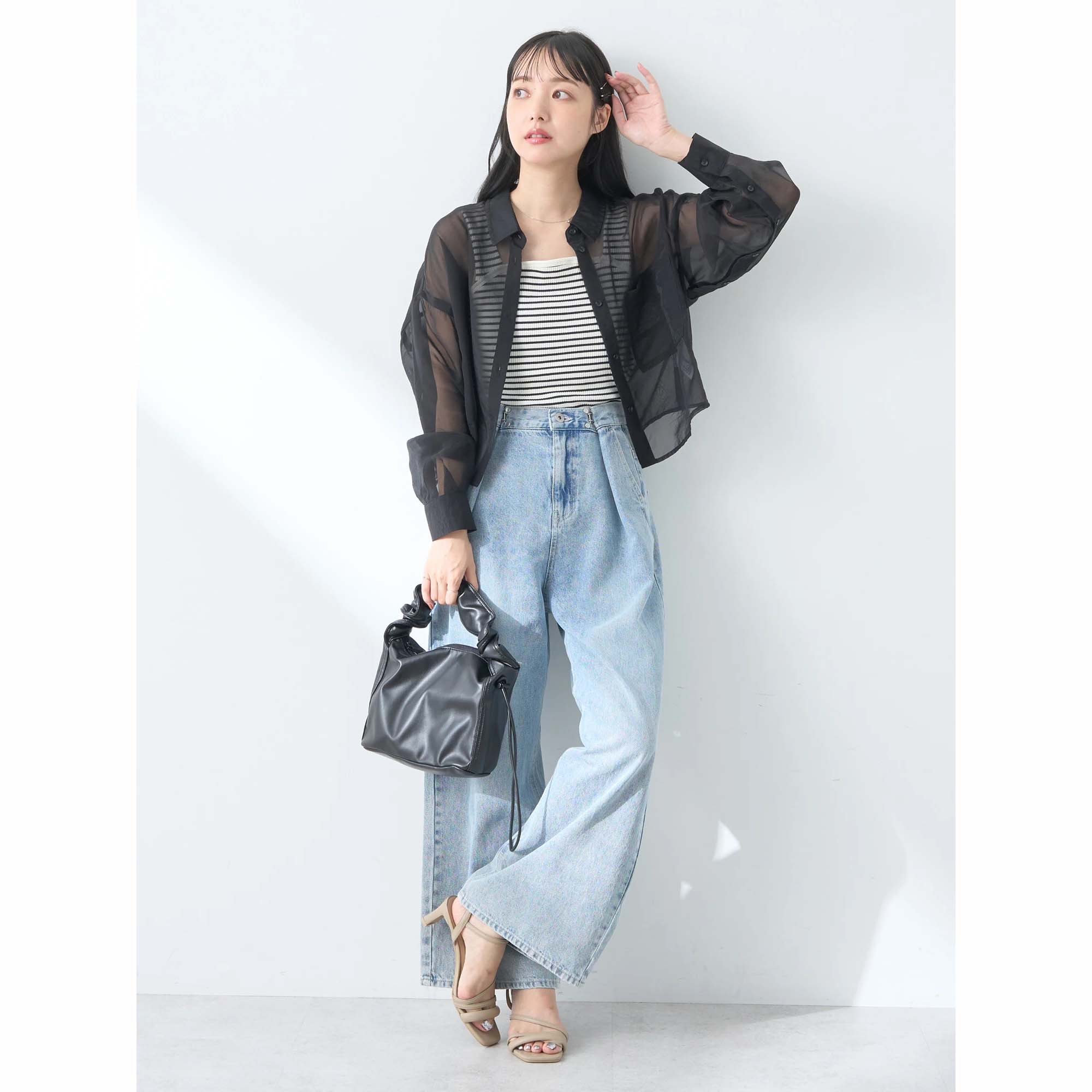 Kyushu Sleeve Slit Cropped Shirt